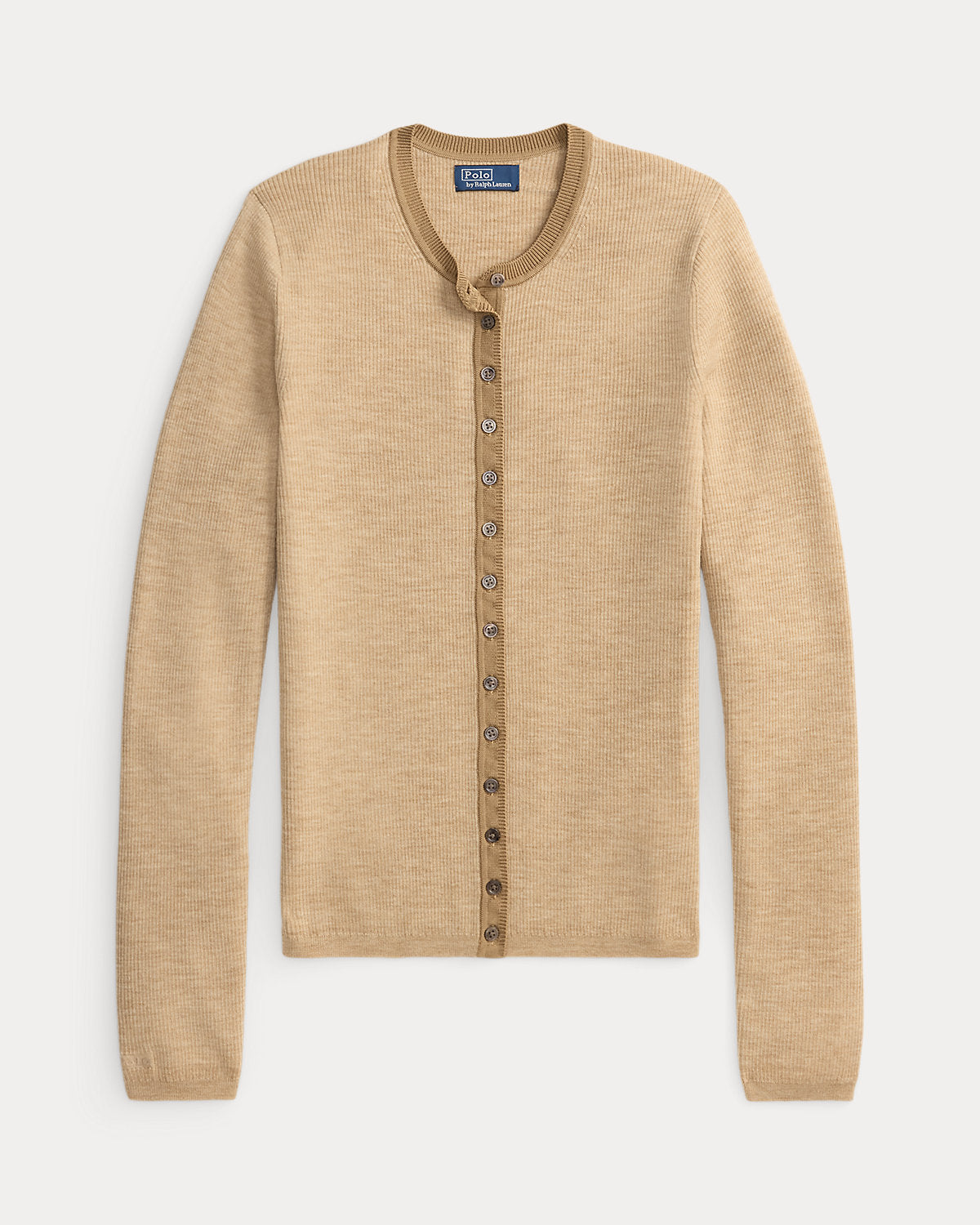 Rib-Knit Wool Cardigan