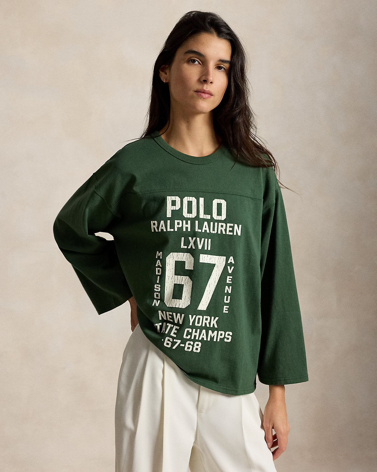 Graphic Logo Cotton Jersey Crewneck