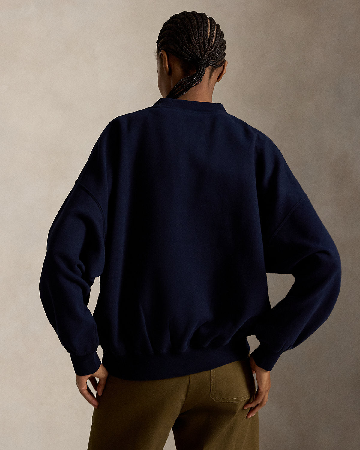 Patchwork Bear Fleece Crewneck