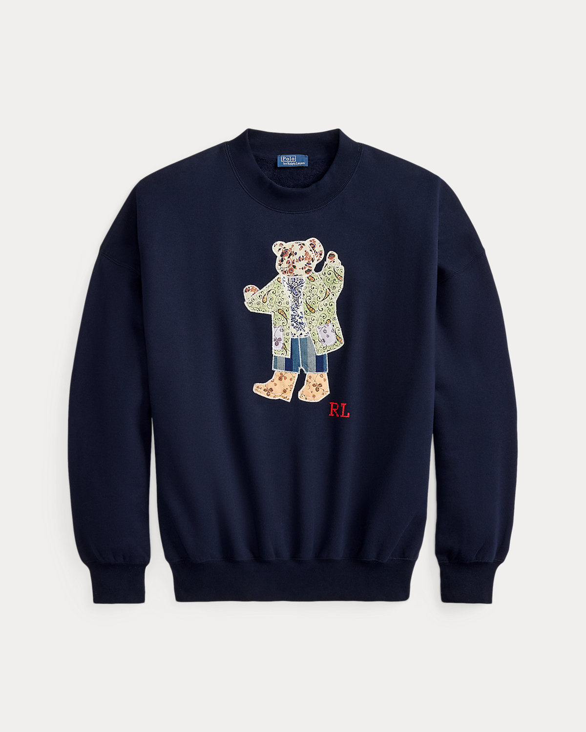 Patchwork Bear Fleece Crewneck