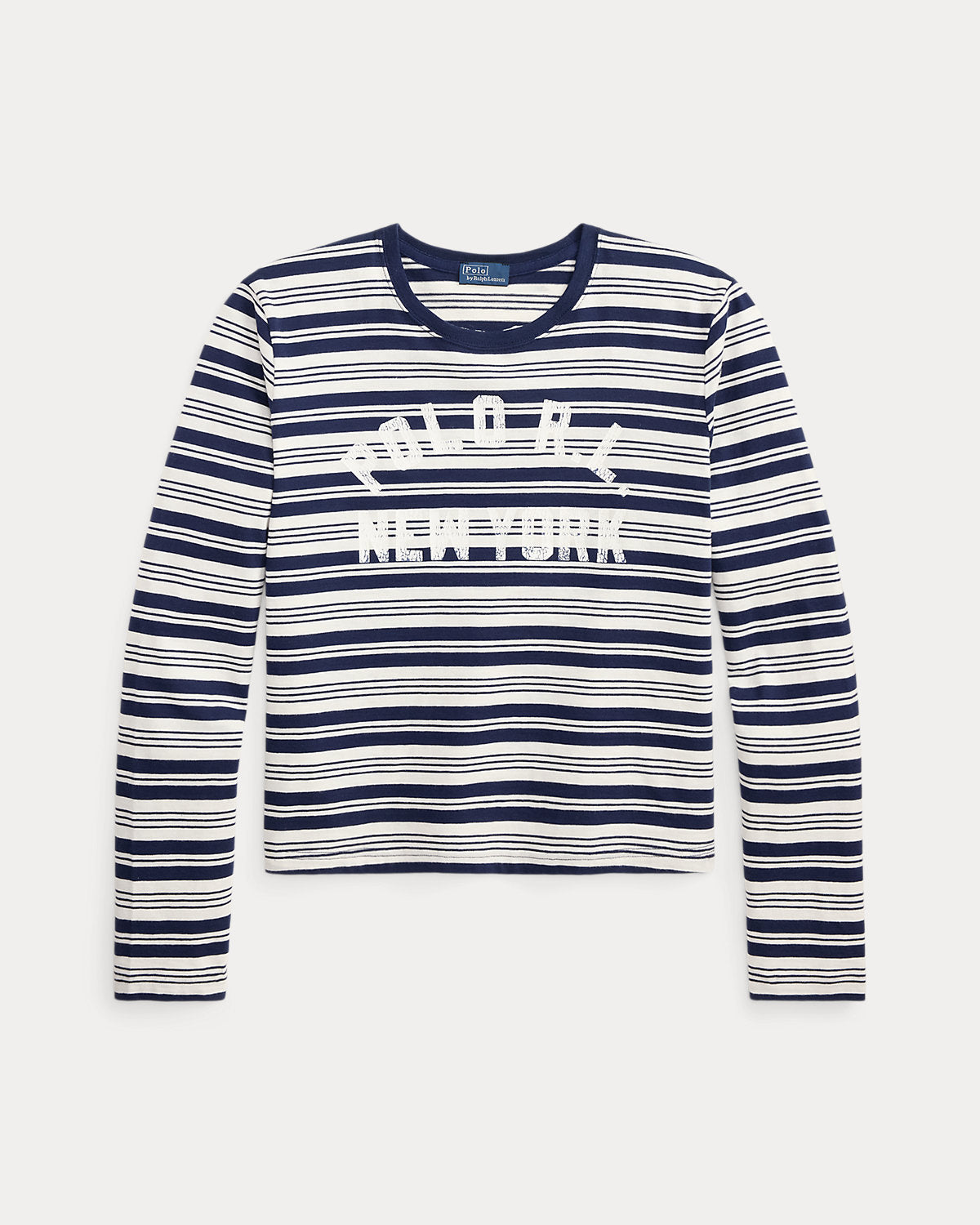 Logo Striped Jersey Long-Sleeve Tee