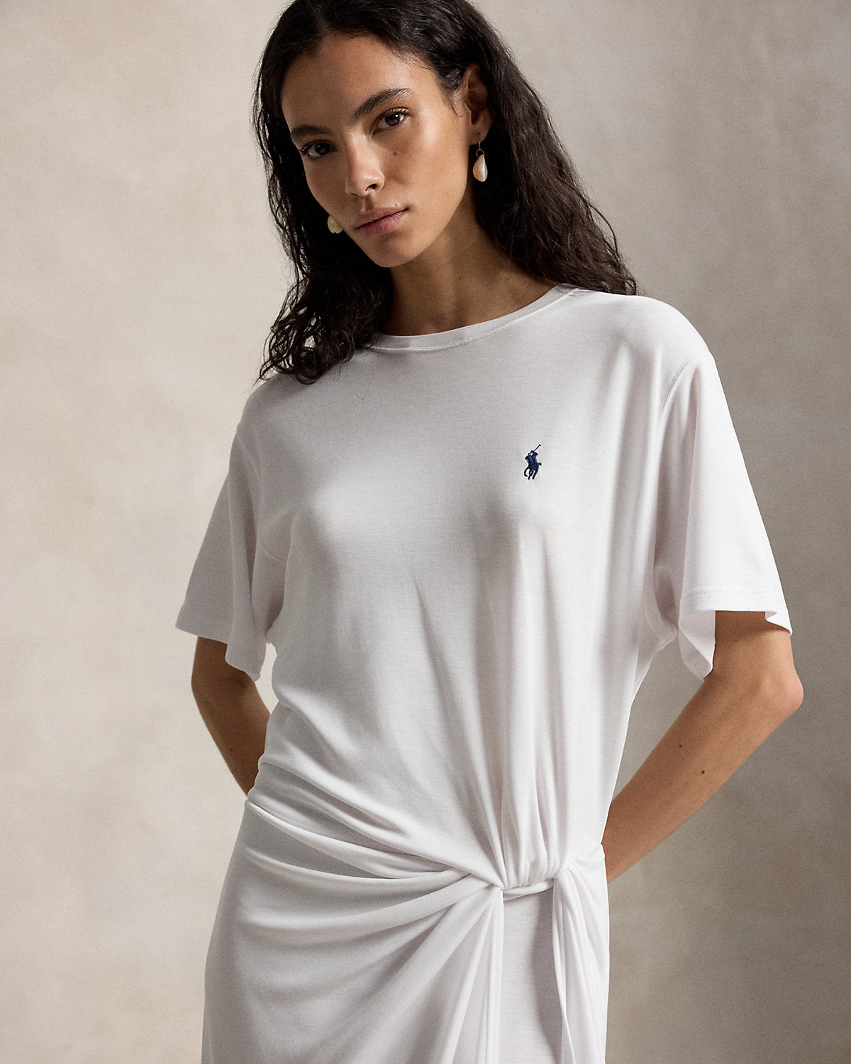 Twist-Detail Tee Dress