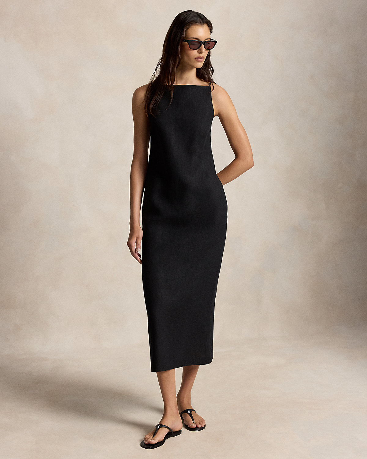 Linen Column Dress