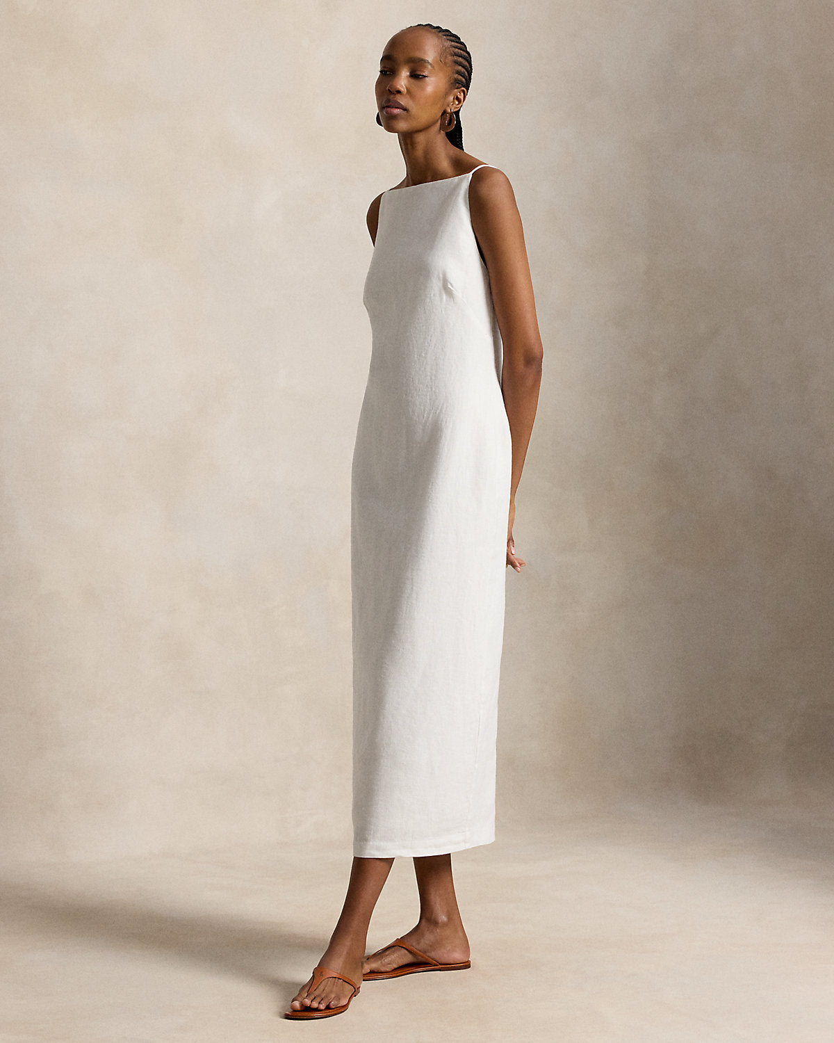 Linen Column Dress