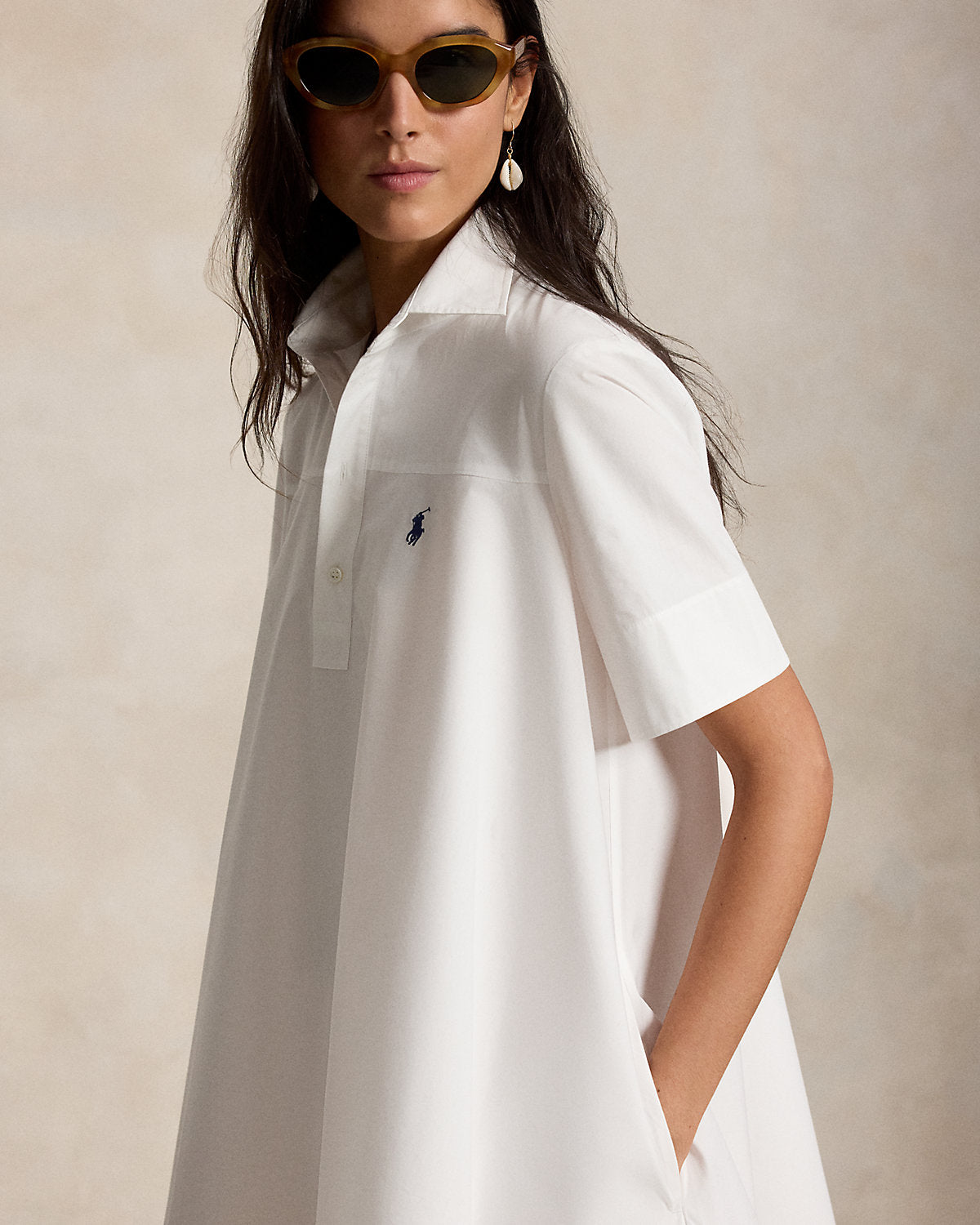 Cotton A-Line Shirtdress