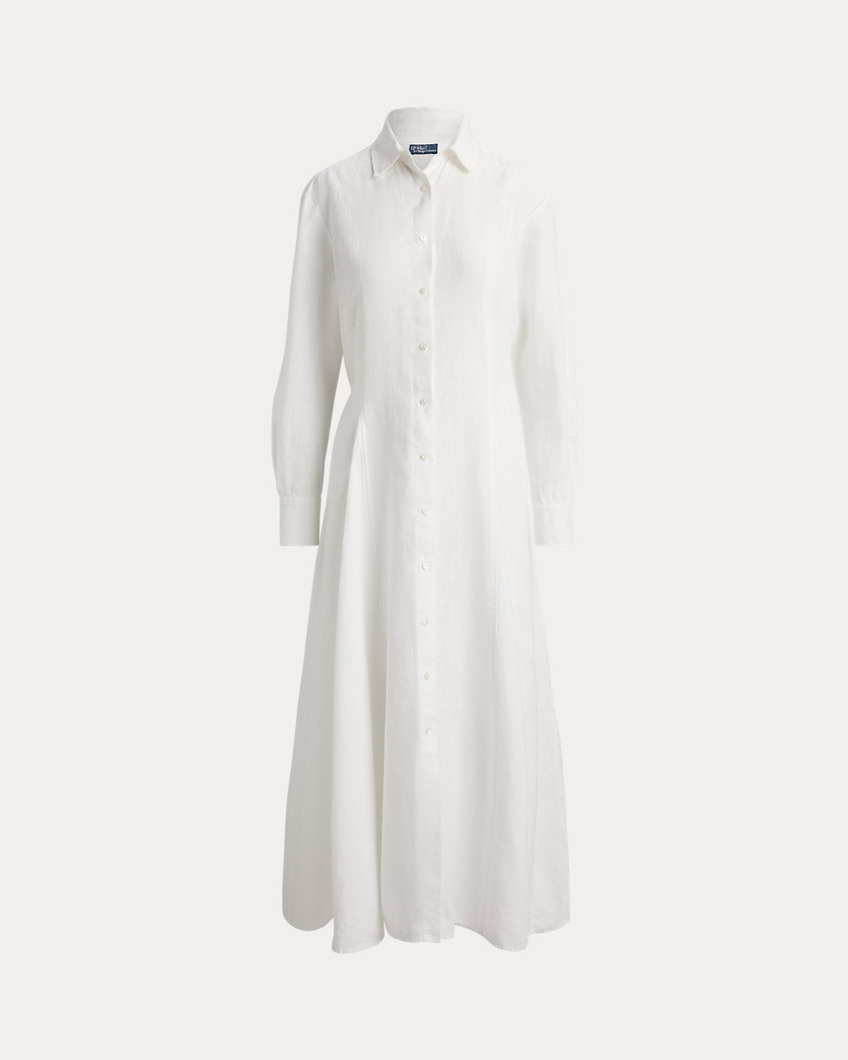 Self-Tie Linen Shirtdress