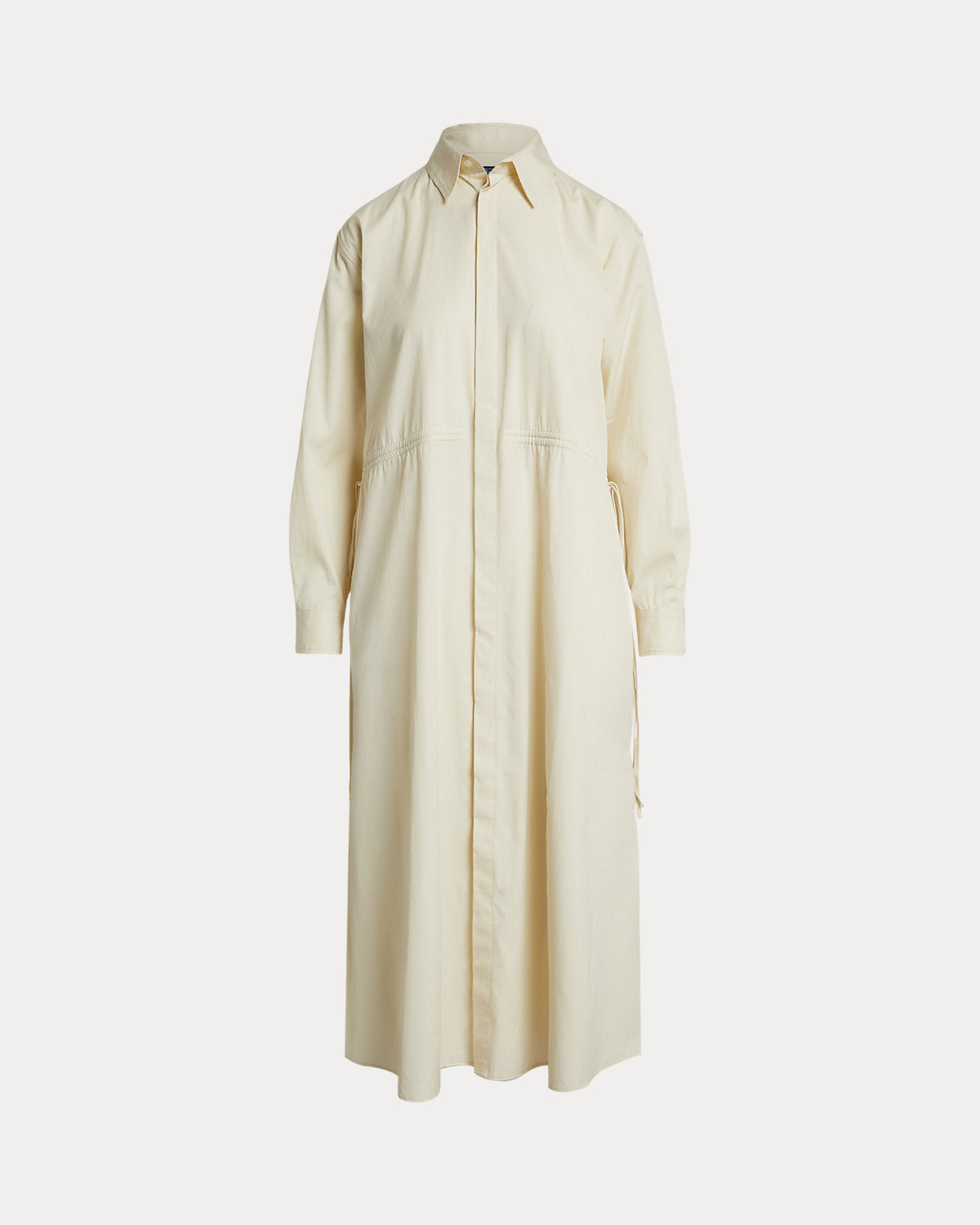 Cotton Drawcord Shirtdress