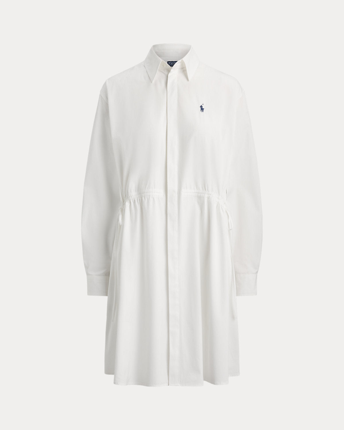 Cotton Drawcord Shirtdress