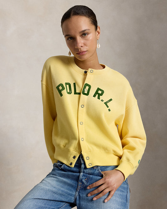 Logo Fleece Snapped Cardigan