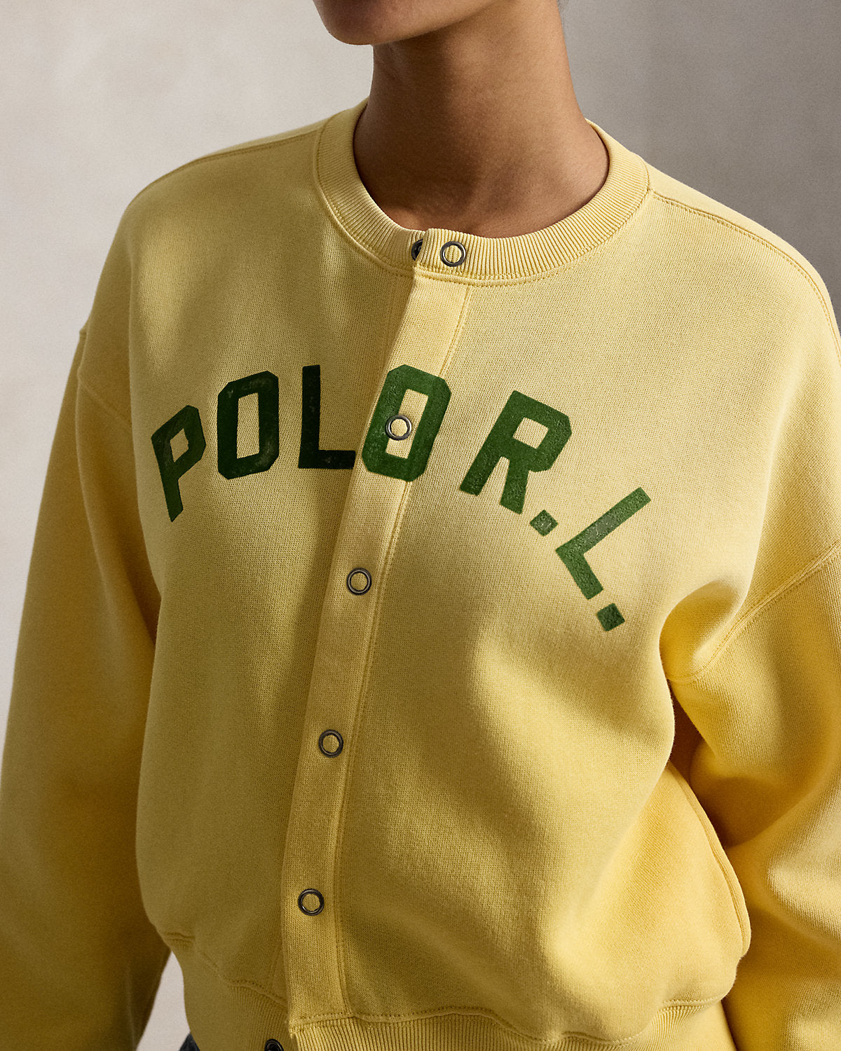 Logo Fleece Snapped Cardigan