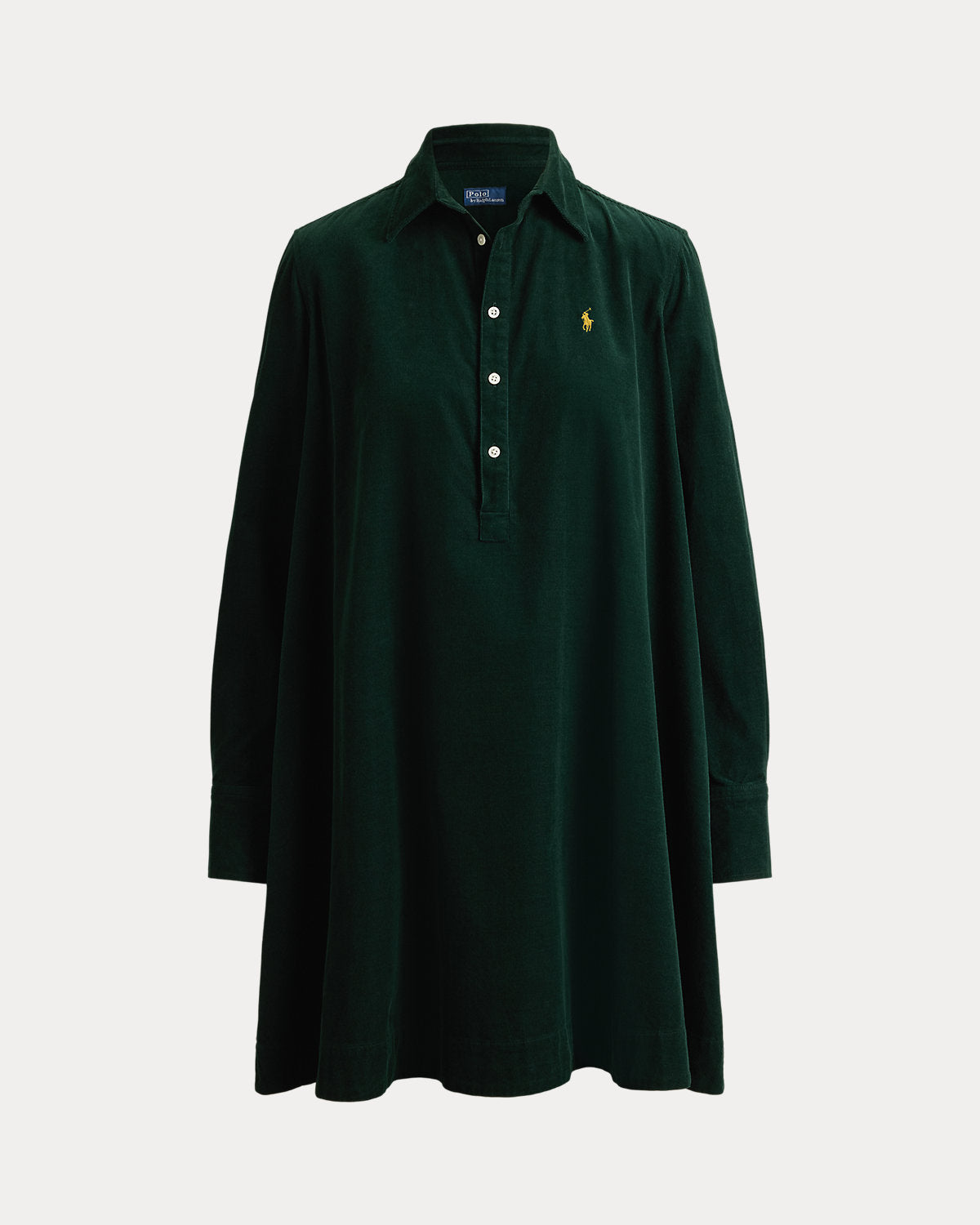 Corduroy Pleated Shirtdress