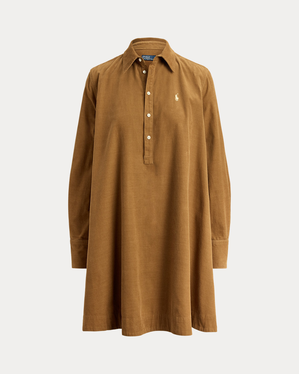 Corduroy Pleated Shirtdress