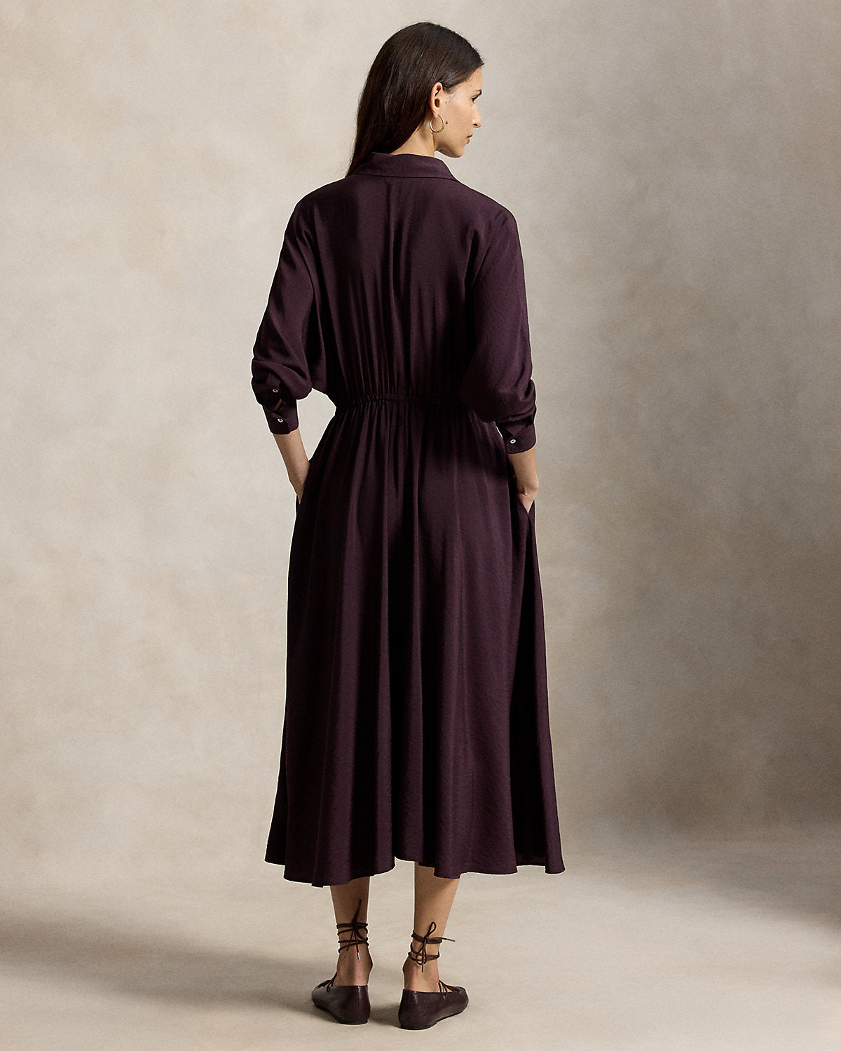 Crepe Utility Shirtdress