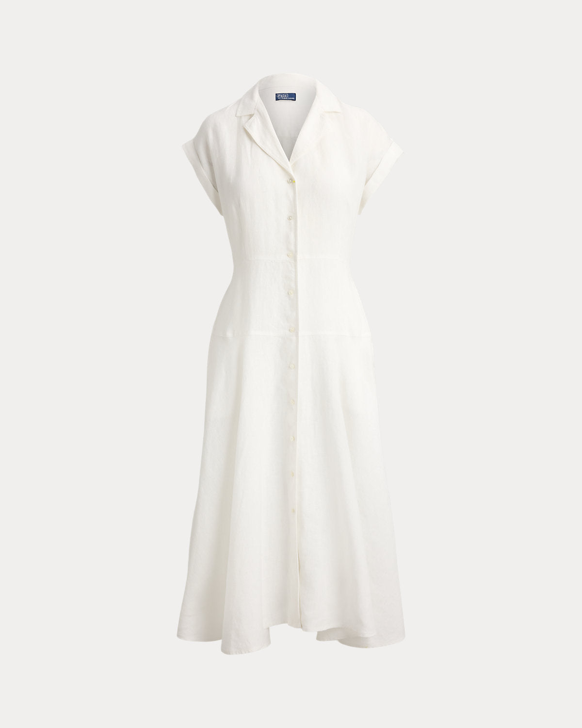 Linen Cap-Sleeve Shirtdress