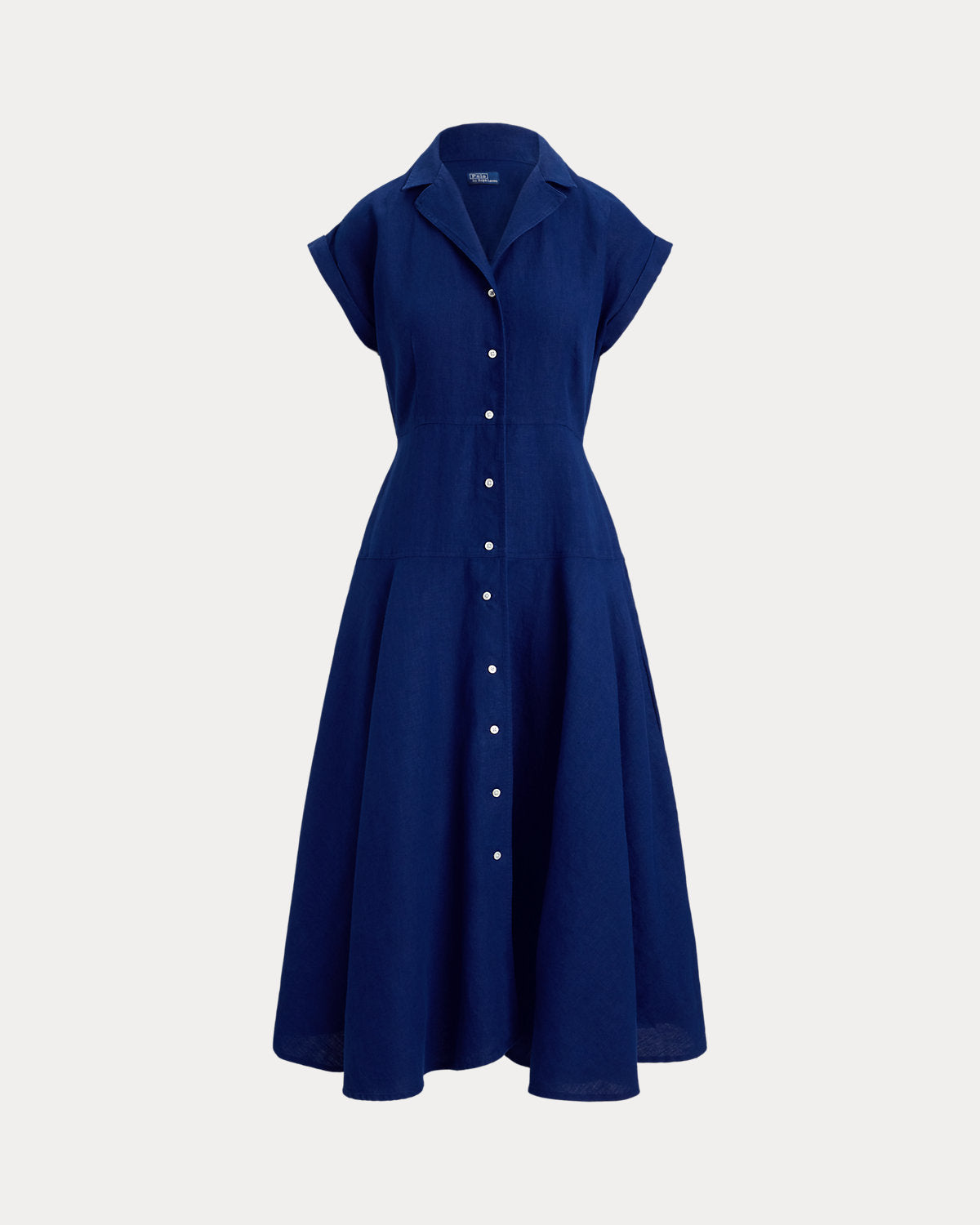 Linen Cap-Sleeve Shirtdress