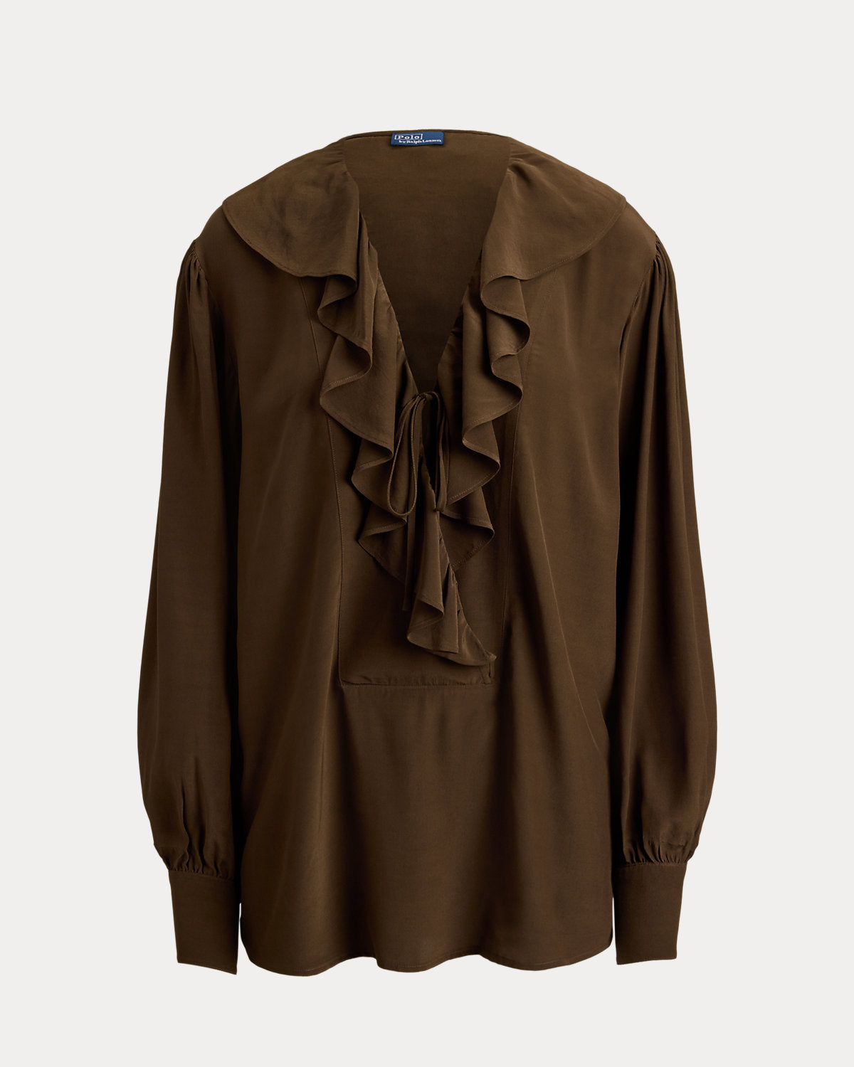 Ruffled Crepe Shirt