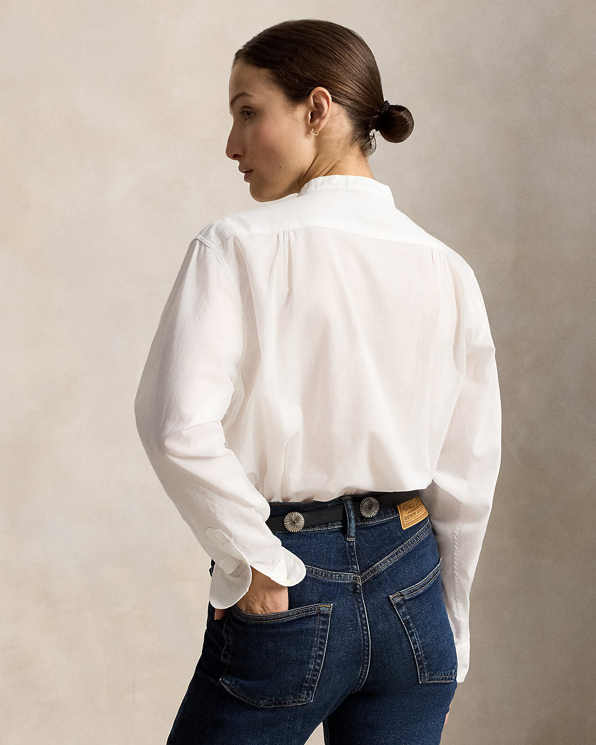 Washed Cotton Tuxedo Shirt