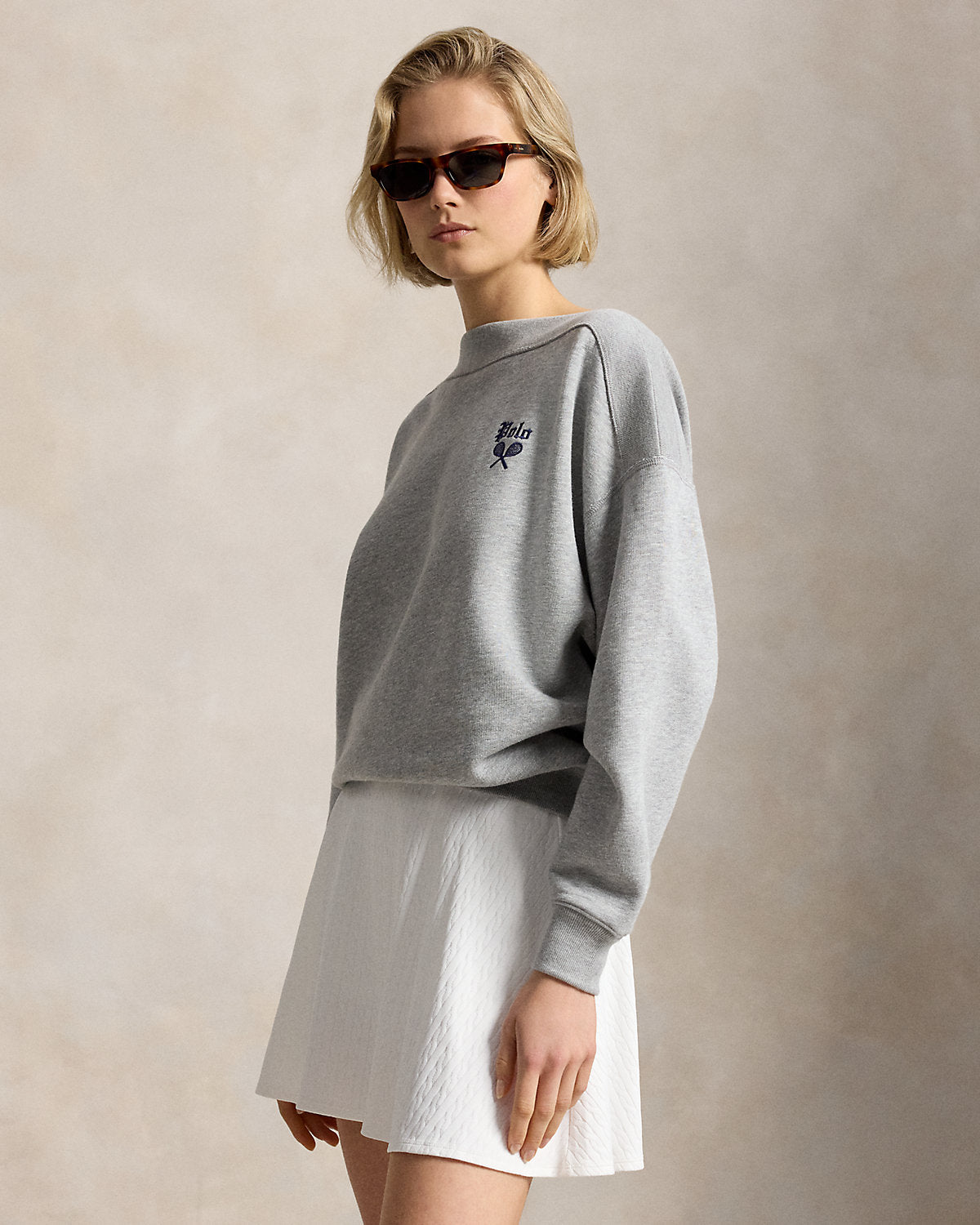 US Open Fleece Bateau-Neck Pullover
