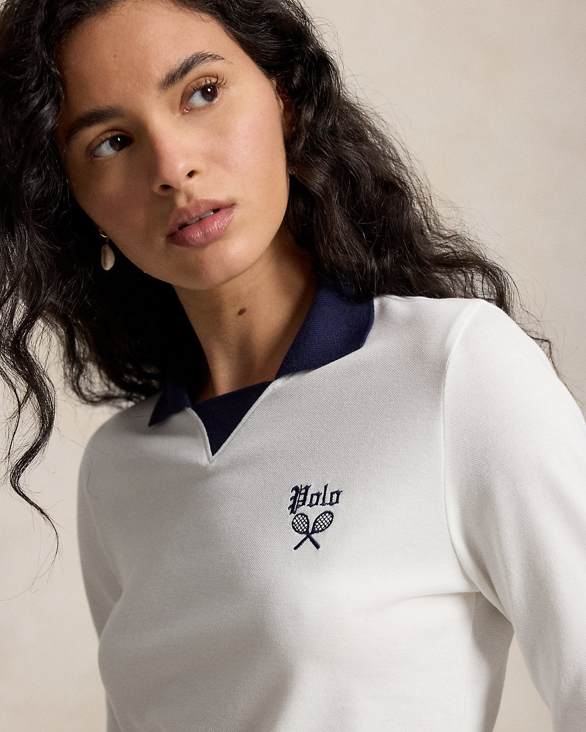 US Open Slim Fit Long-Sleeve Polo Shirt