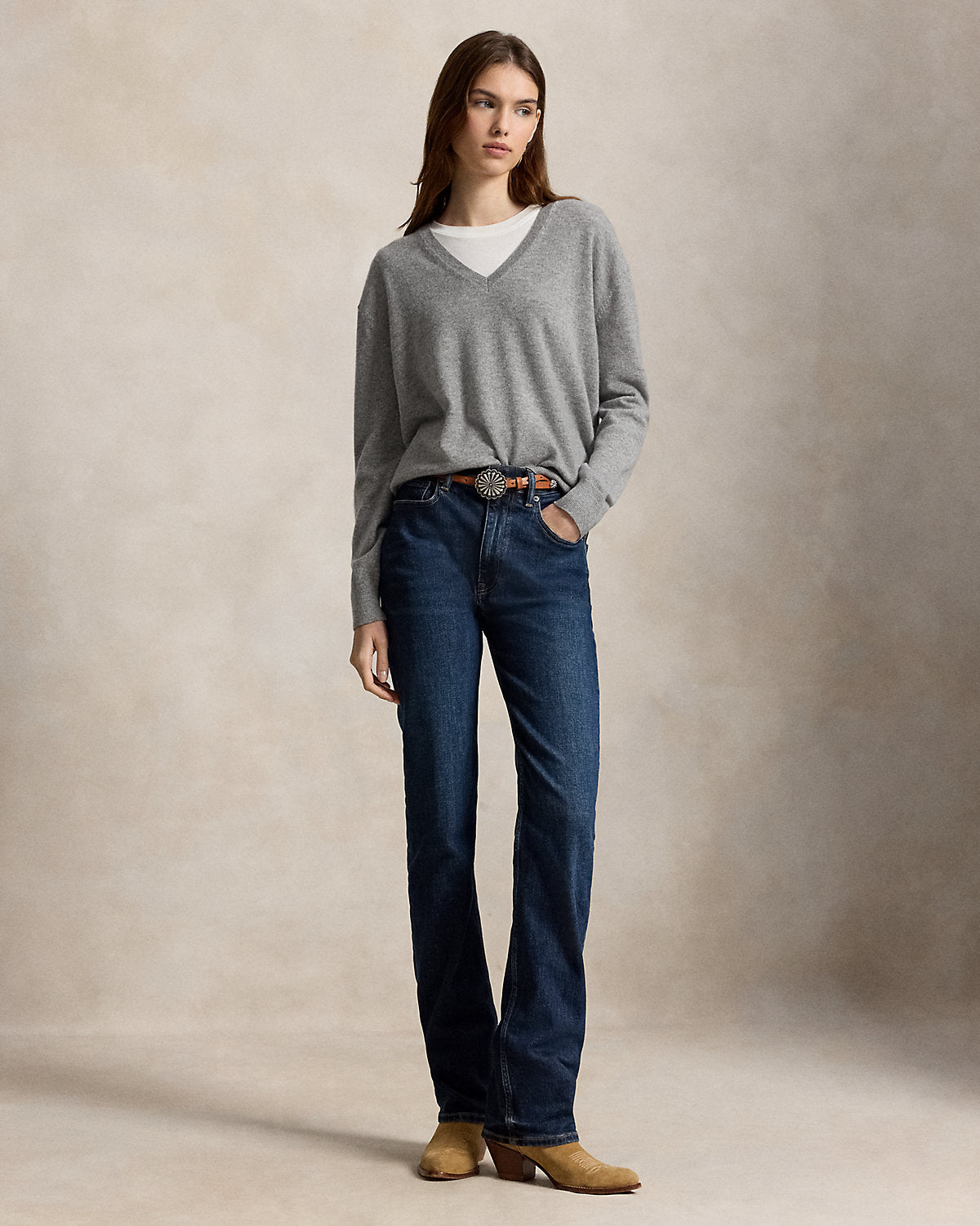 Women's Cashmere V-Neck Sweater