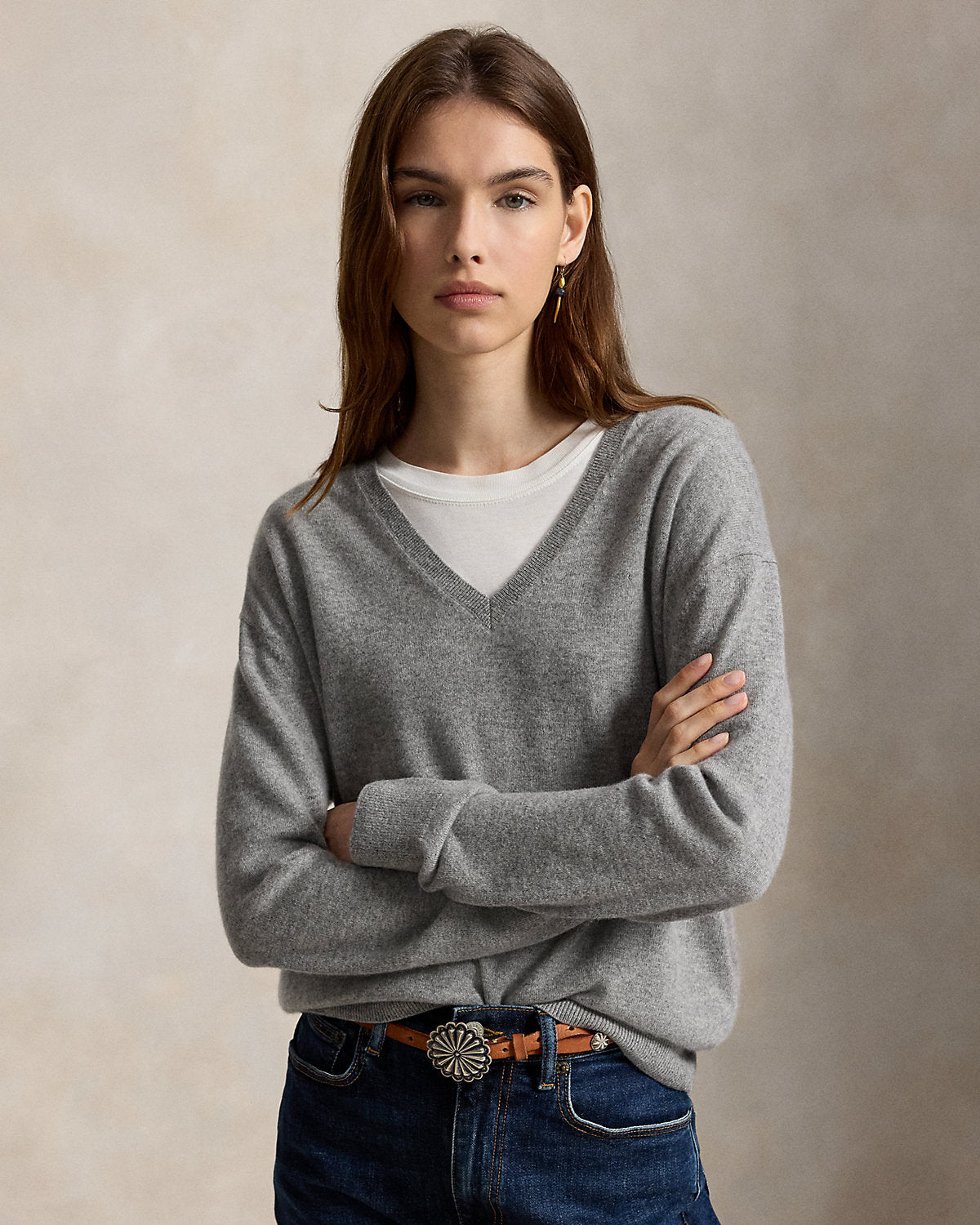 Women's Cashmere V-Neck Sweater