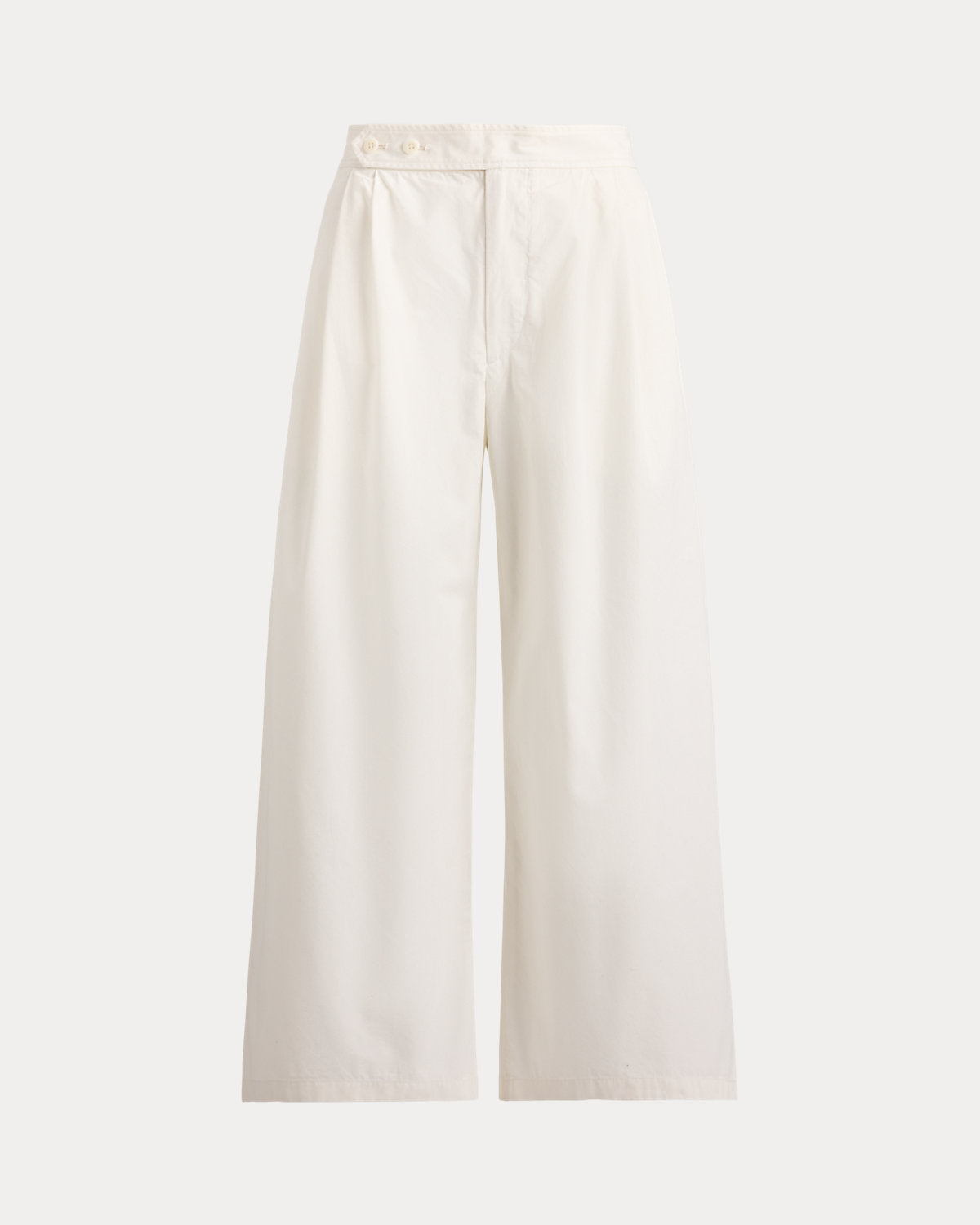 Cotton Relaxed Wide-Leg Crop Pant