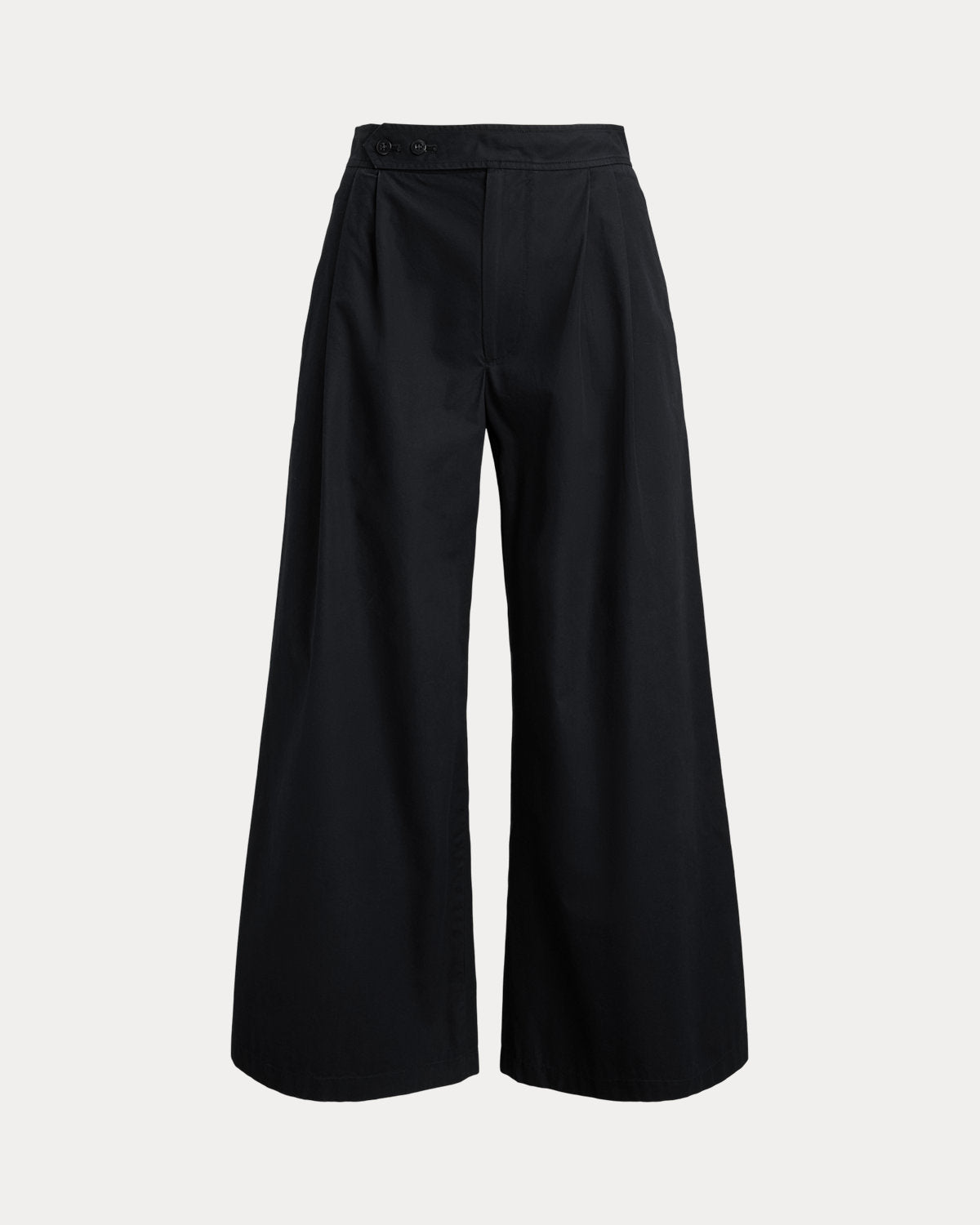 Cotton Relaxed Wide-Leg Crop Pant