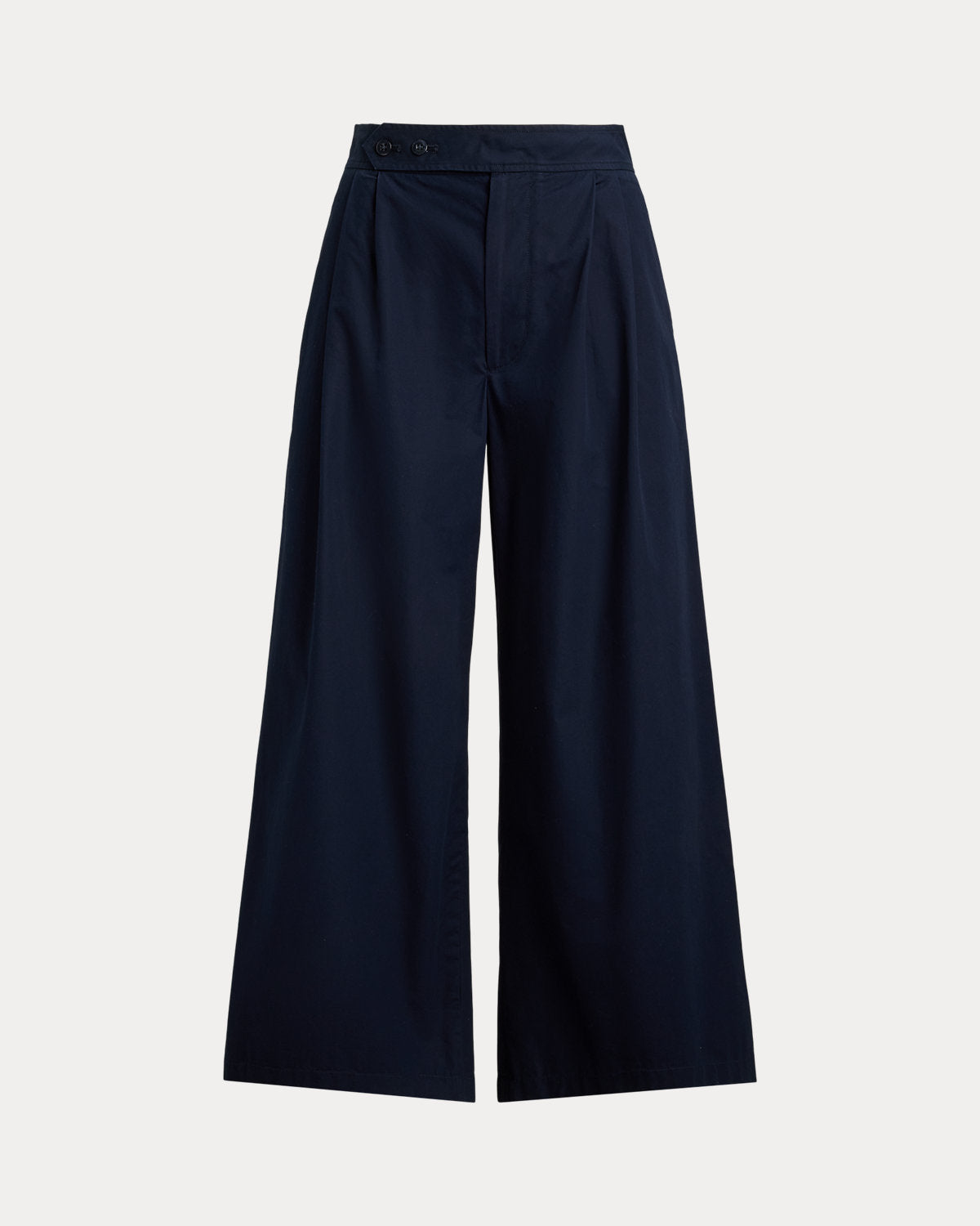 Cotton Relaxed Wide-Leg Crop Pant