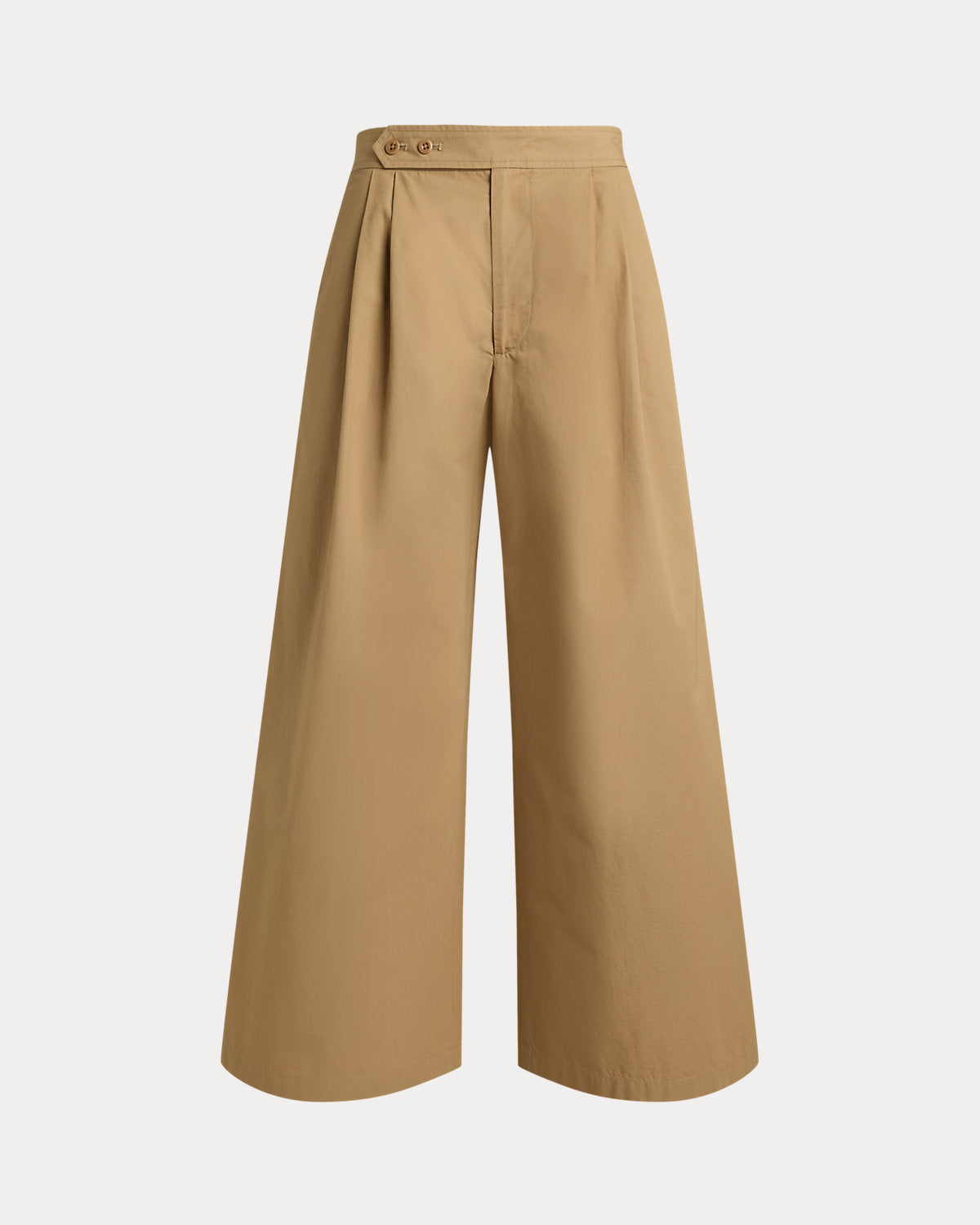Cotton Relaxed Wide-Leg Crop Pant