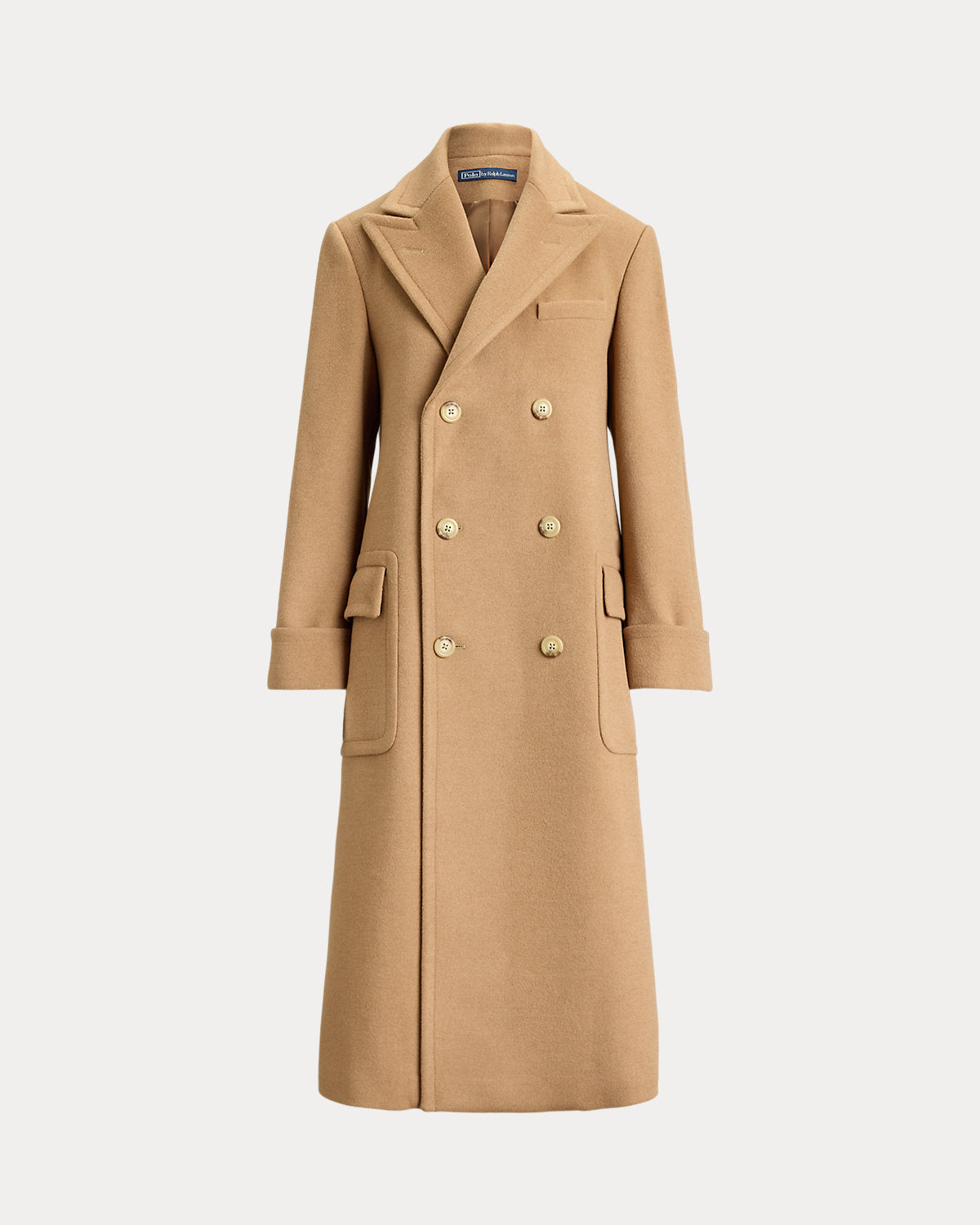 Camel-Hair Long Polo Coat