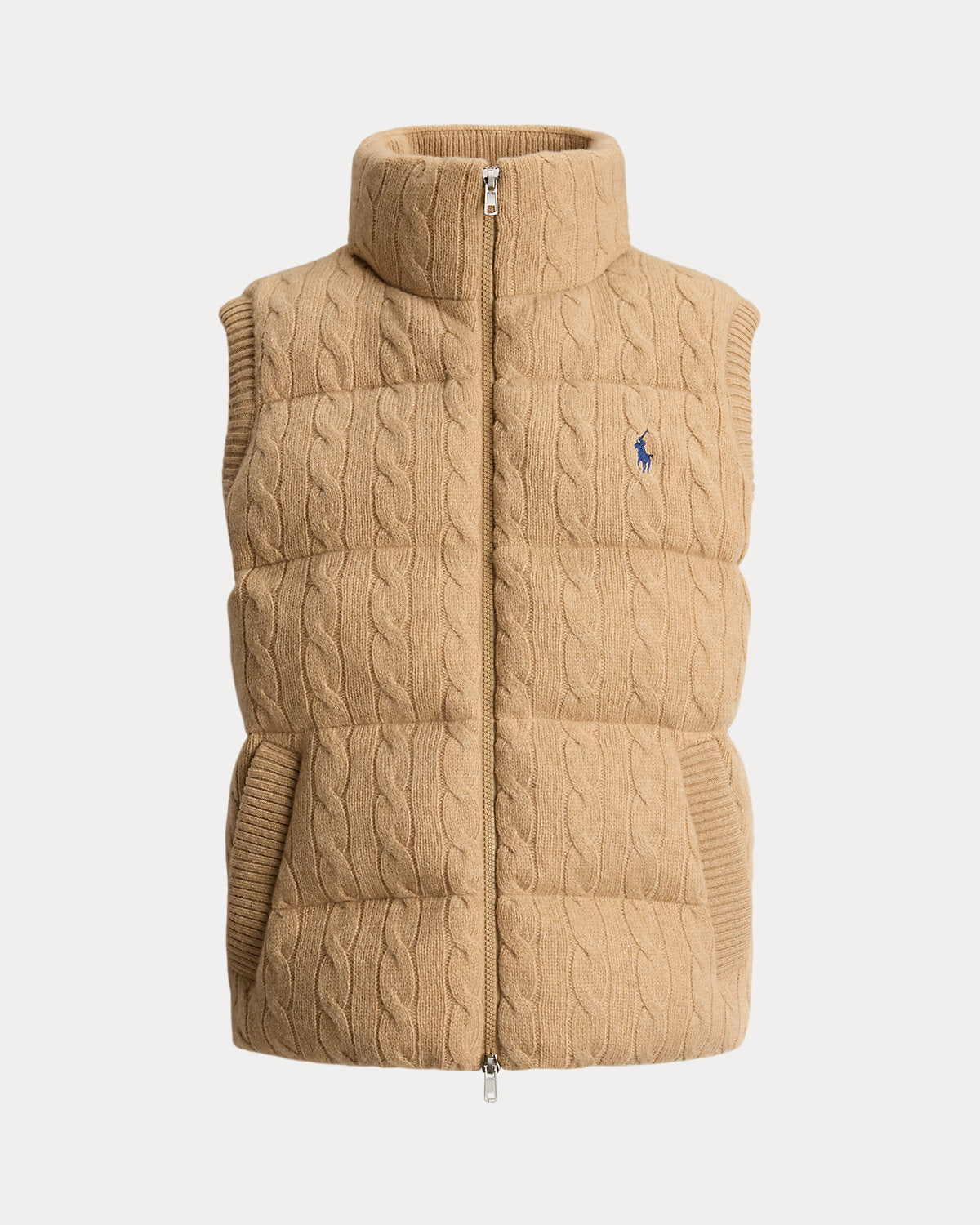 Cable-Knit Wool-Cashmere Zip Vest
