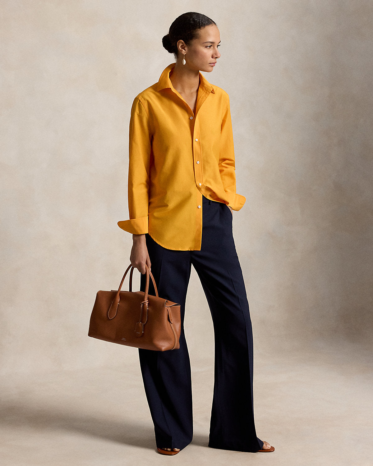 Relaxed Fit Cotton-Silk Shirt