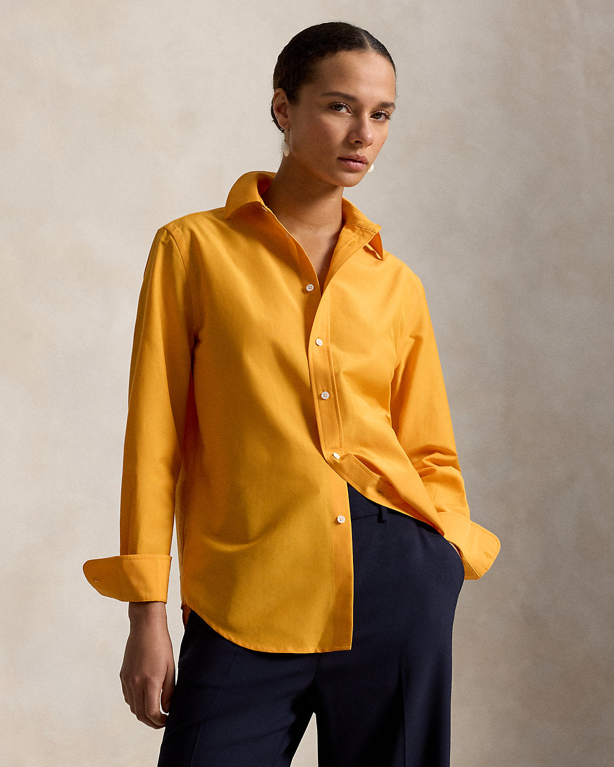 Relaxed Fit Cotton-Silk Shirt