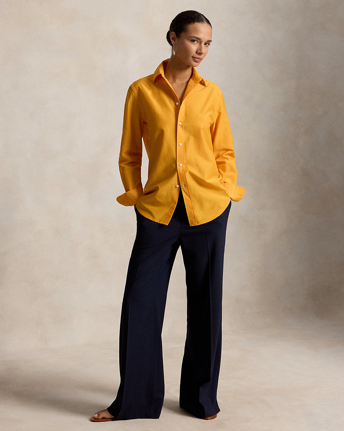 Relaxed Fit Cotton-Silk Shirt