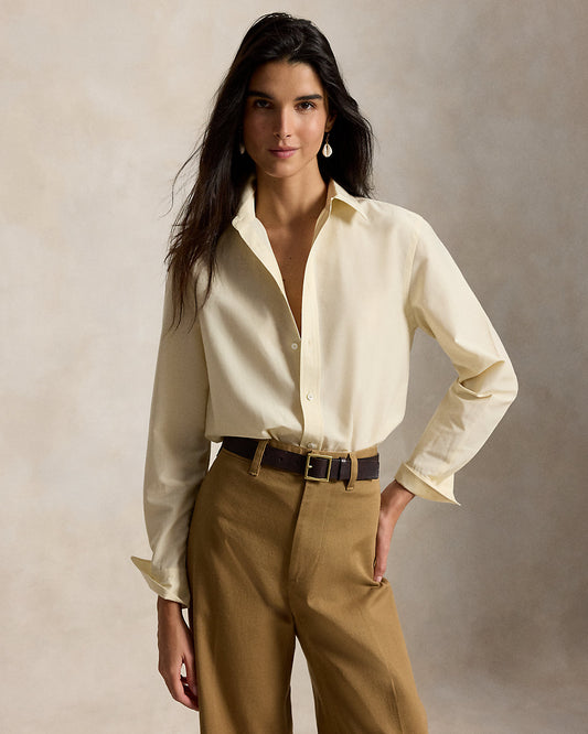 Relaxed Fit Cotton-Silk Shirt