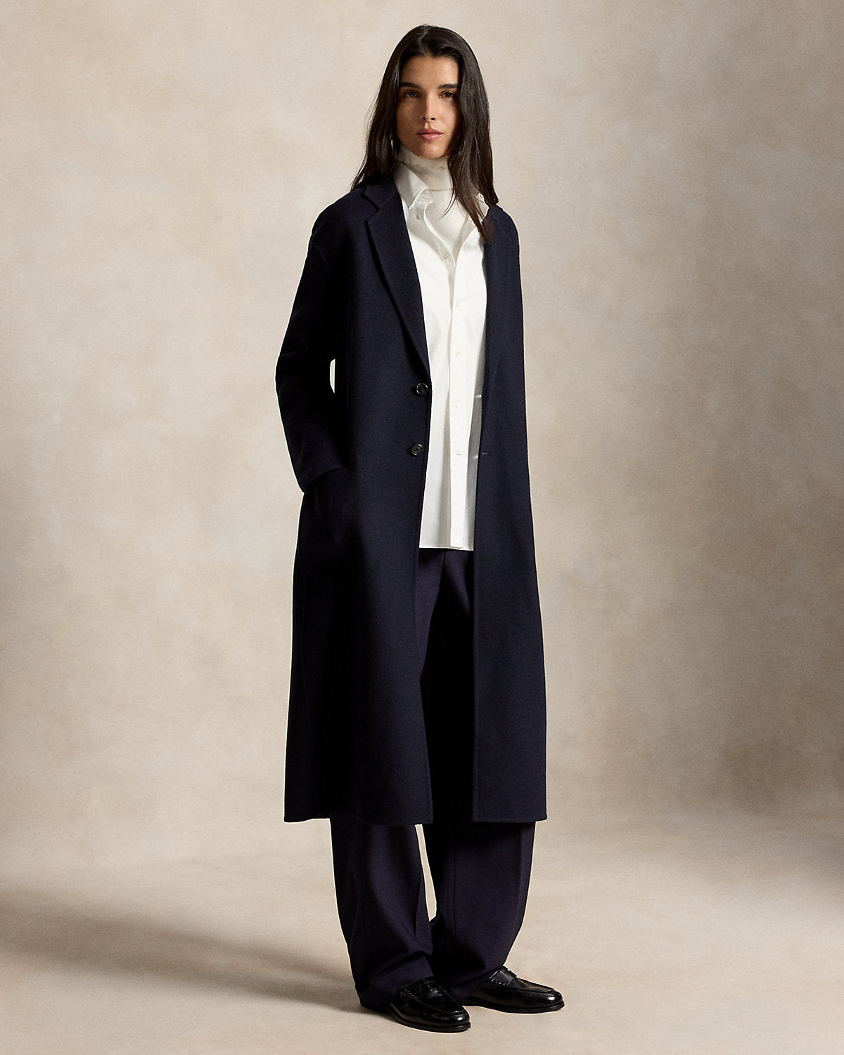 Double-Faced Long Wool Coat