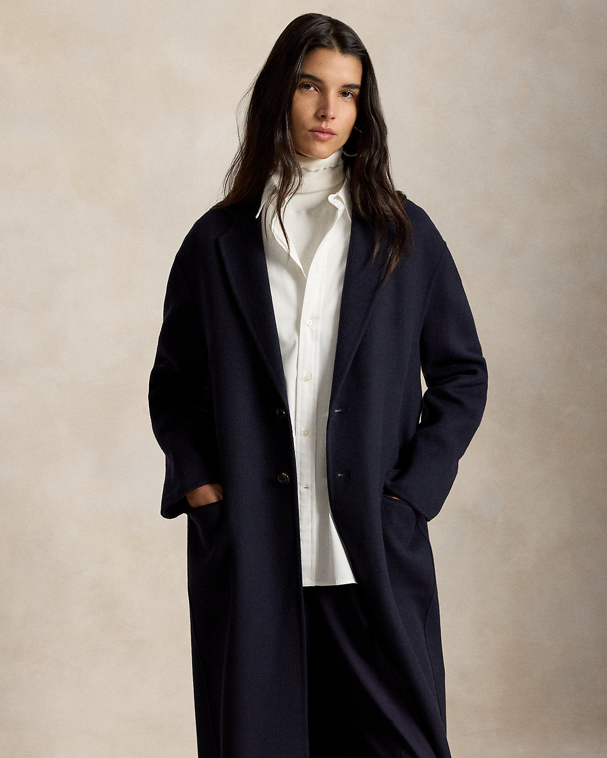 Double-Faced Long Wool Coat