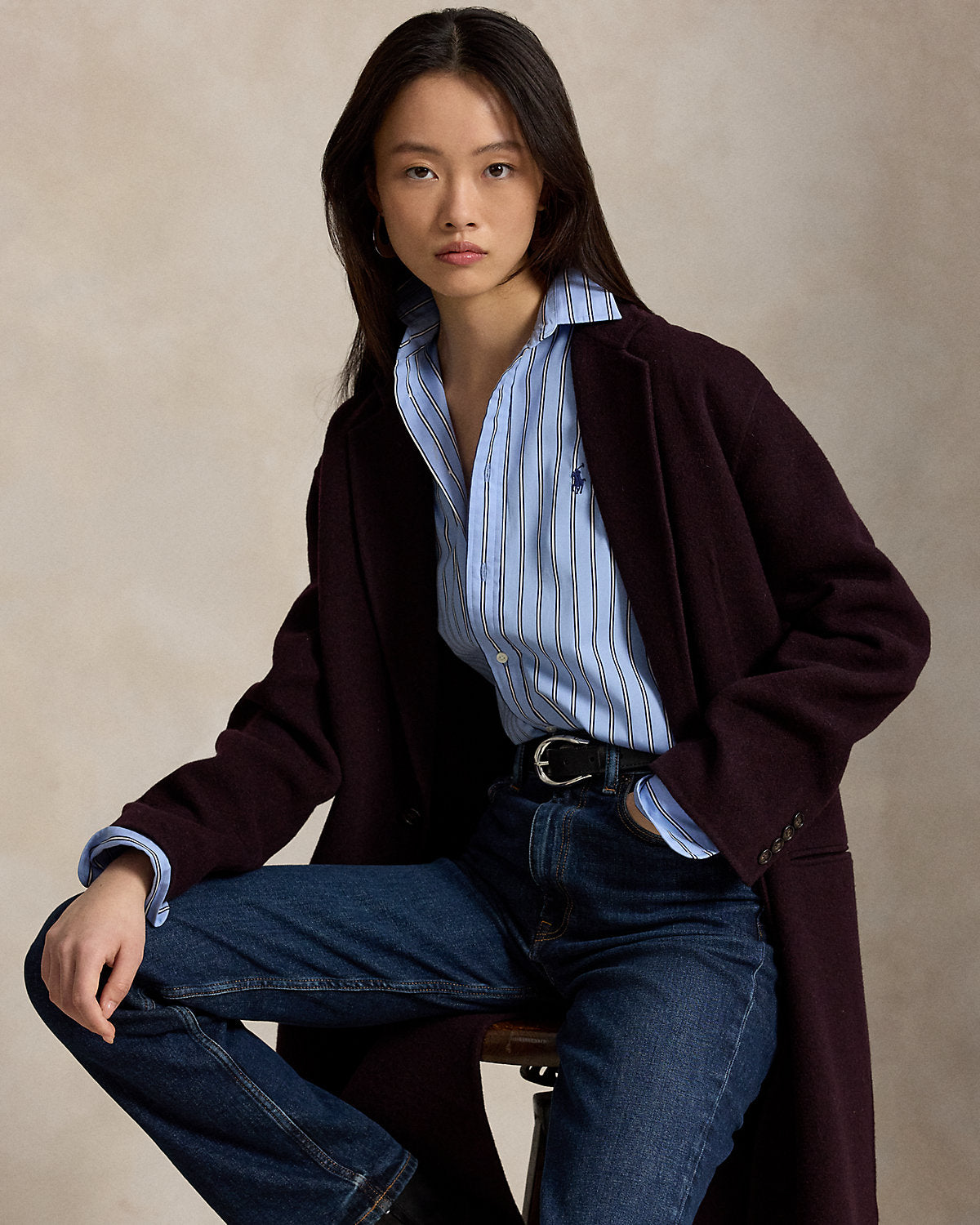 Double-Faced Long Wool Coat