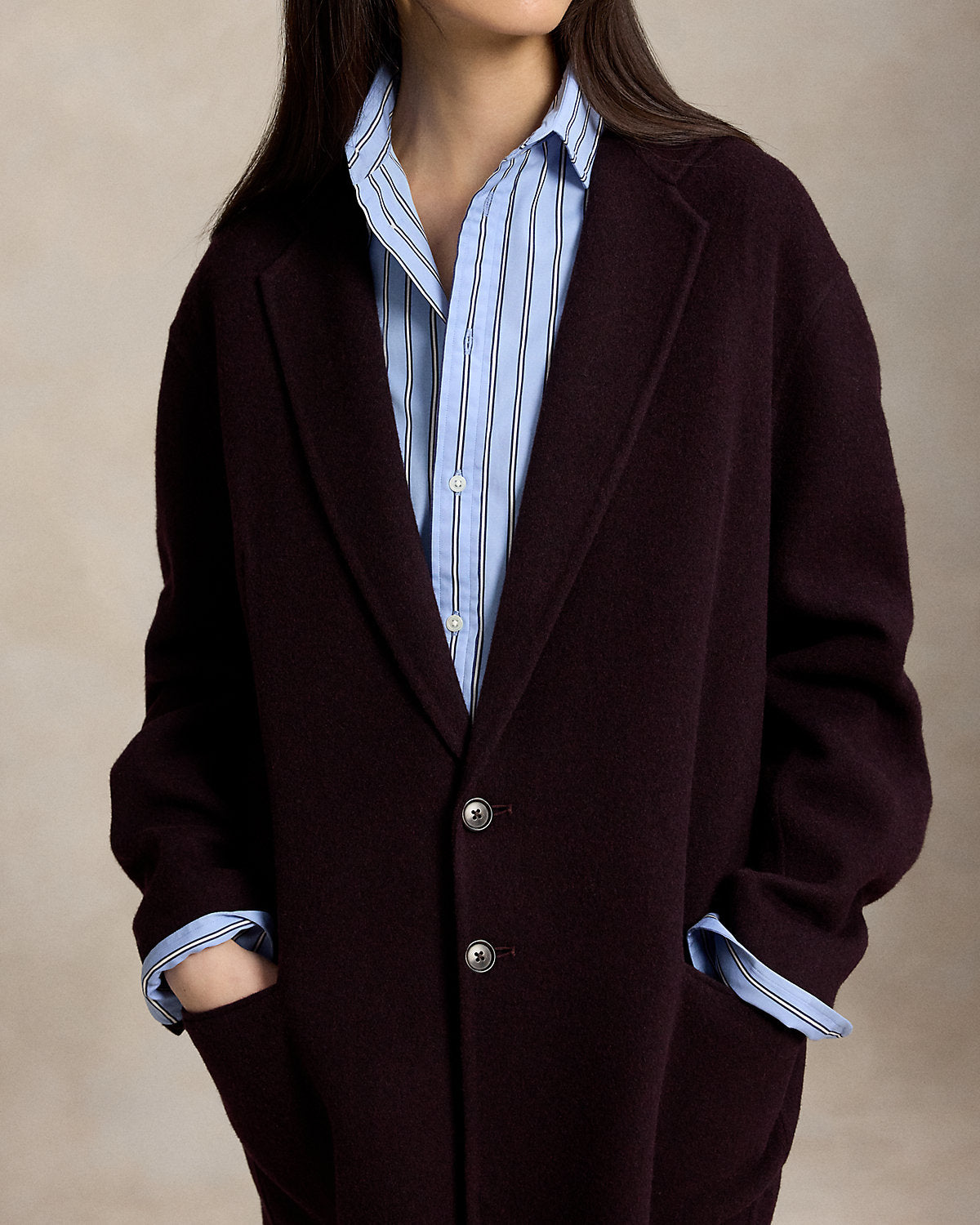 Double-Faced Long Wool Coat