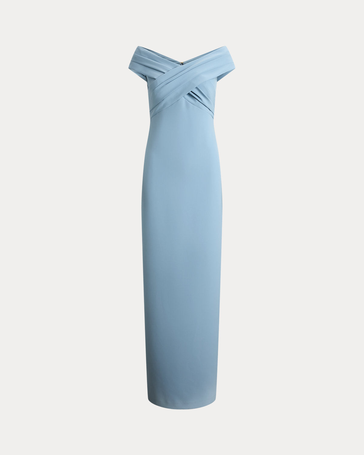 Crepe Off-the-Shoulder Gown