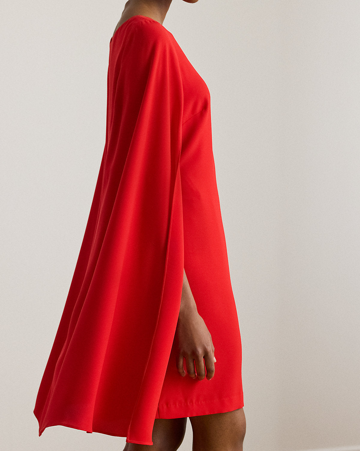 Cape Georgette Cocktail Dress