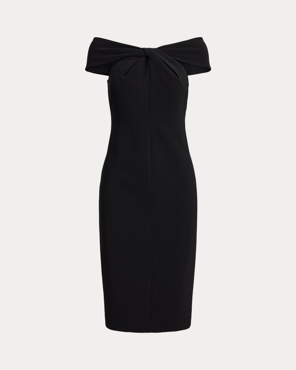 Twist-Front Crepe Cocktail Dress