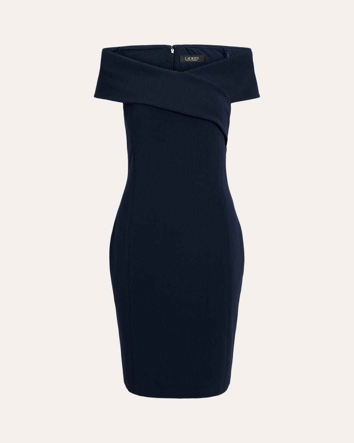 Faille Off-the-Shoulder Cocktail Dress