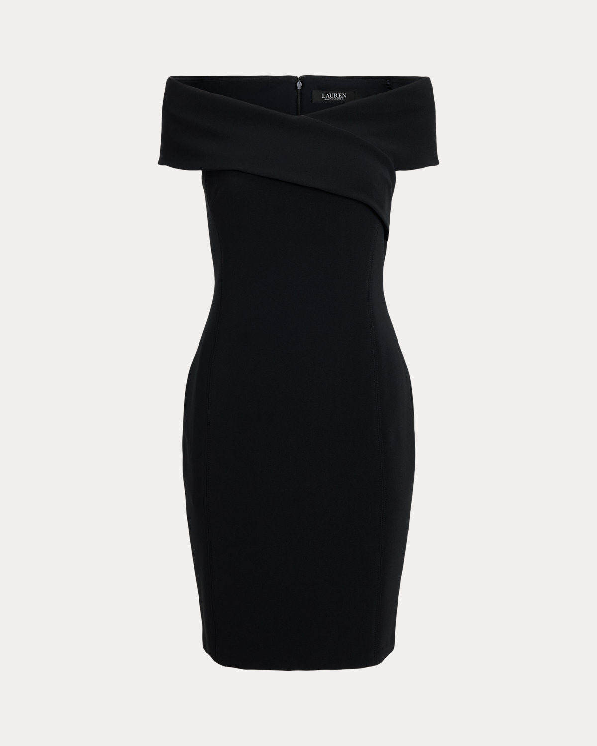 Faille Off-the-Shoulder Cocktail Dress