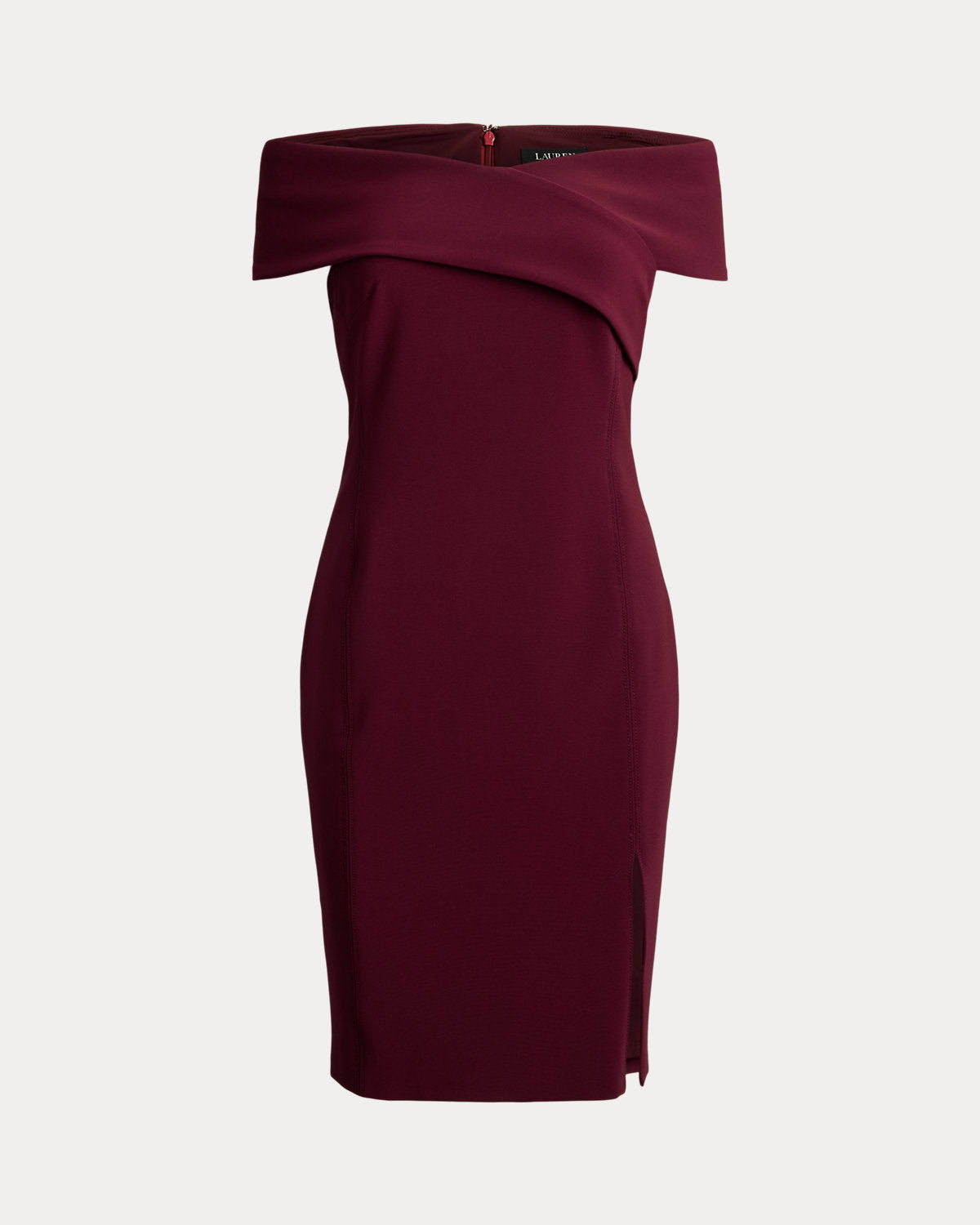 Faille Off-the-Shoulder Cocktail Dress