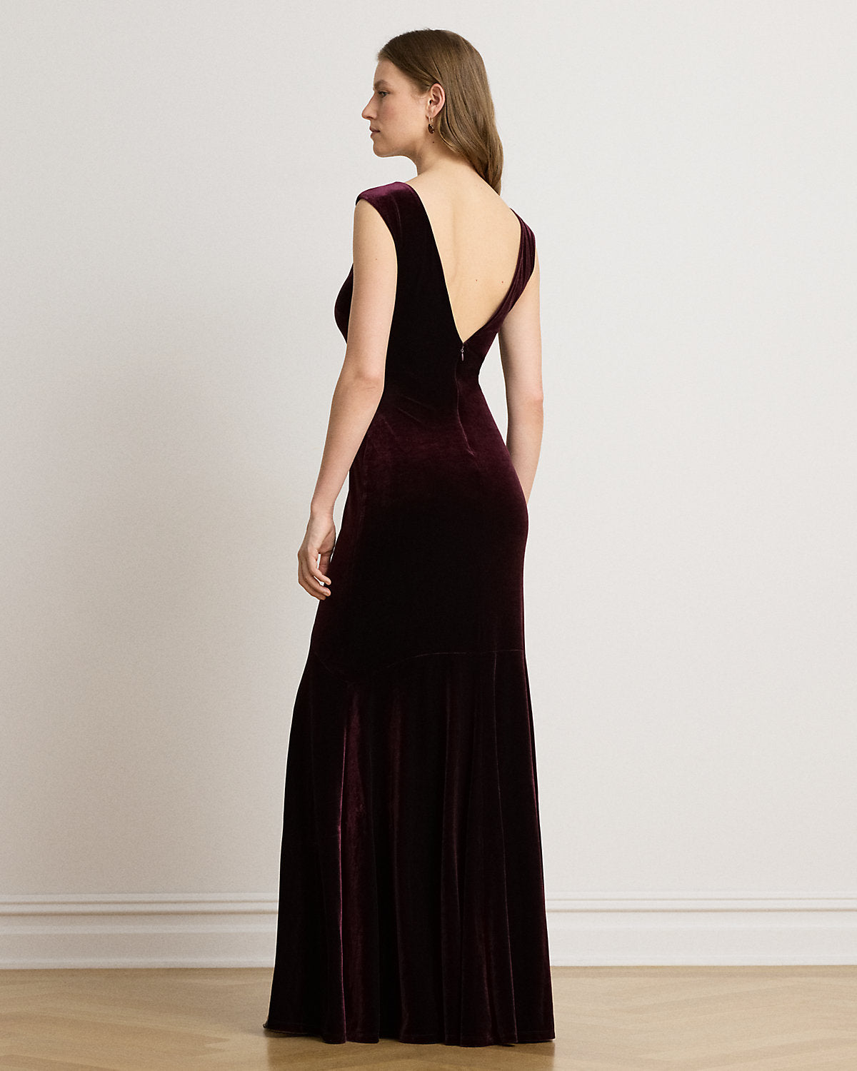 Velvet Boatneck Gown