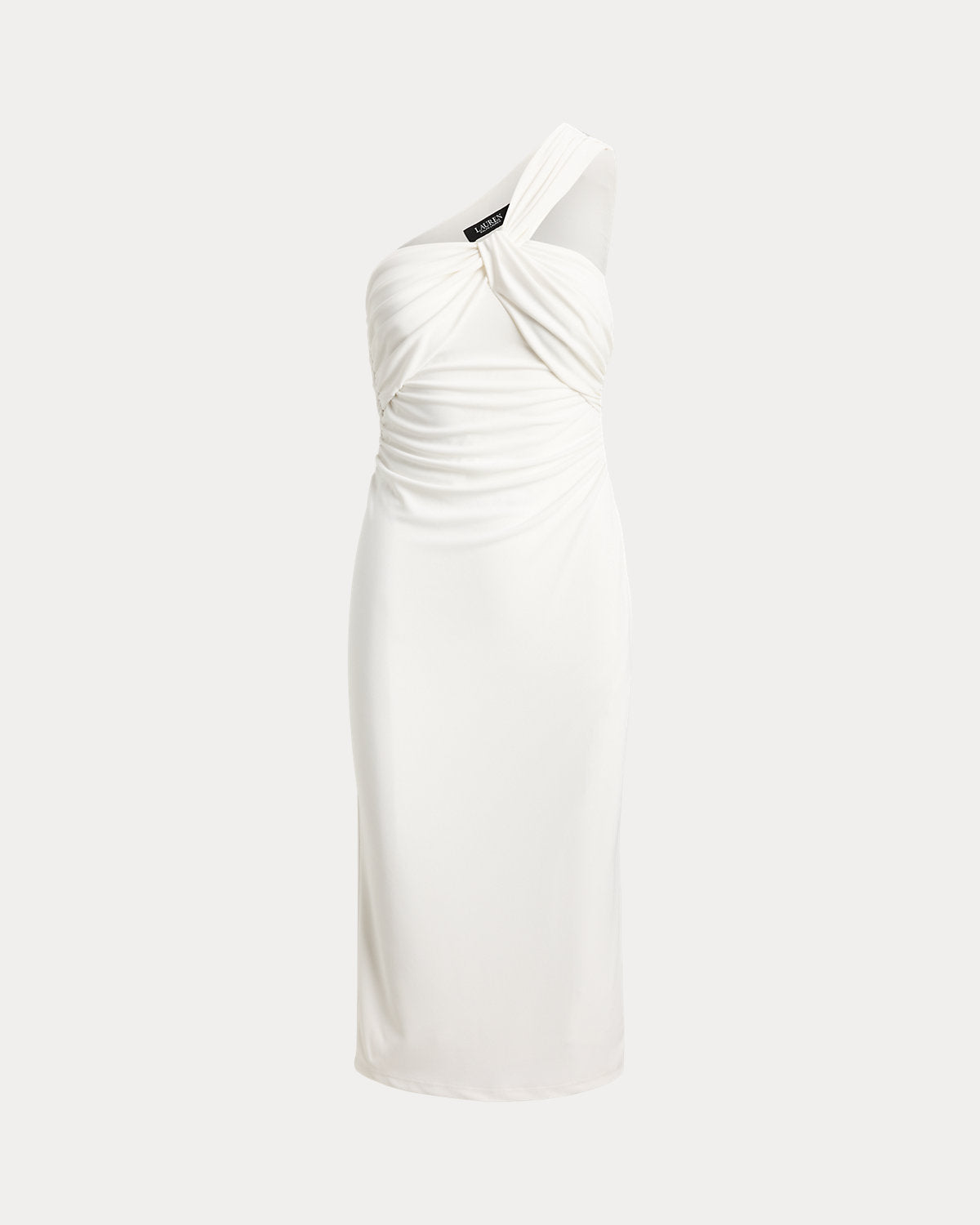 Twist-Front One-Shoulder Cocktail Dress