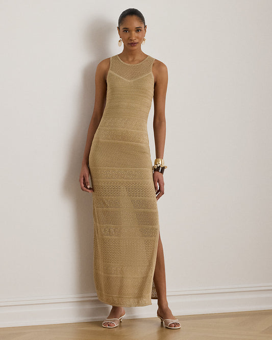 Pointelle-Knit Sleeveless Gown