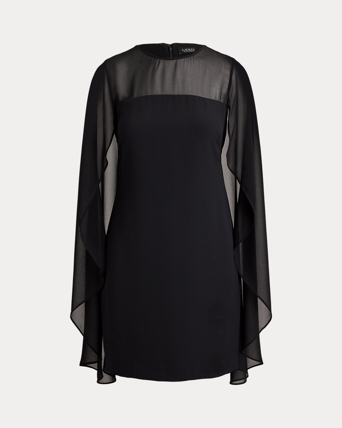 Cape Georgette Cocktail Dress