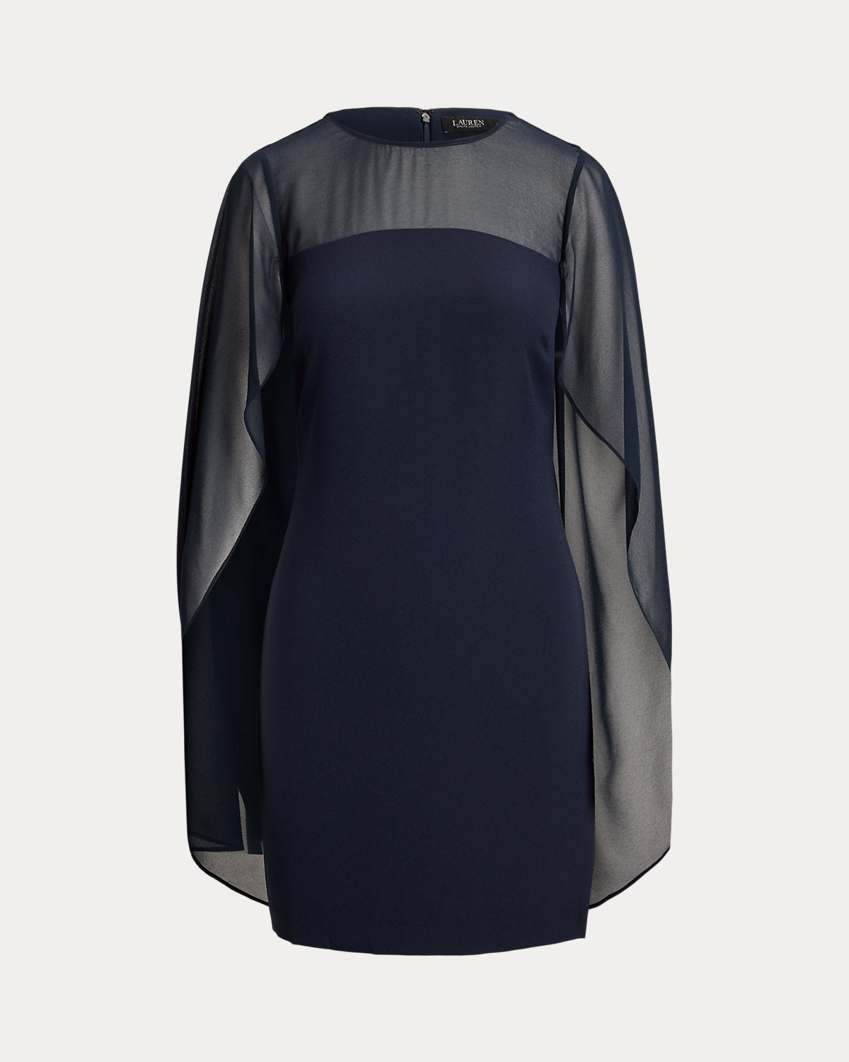 Cape Georgette Cocktail Dress